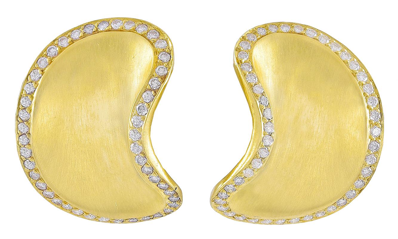 Women's Angela Cummings Diamond Gold Ear Clips