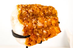 Precioso Racimo de Citrino Naranja Dorado en Soporte