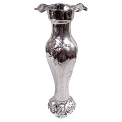 Magnifique vase de centre de table en argent Gorham Martelé, 1908