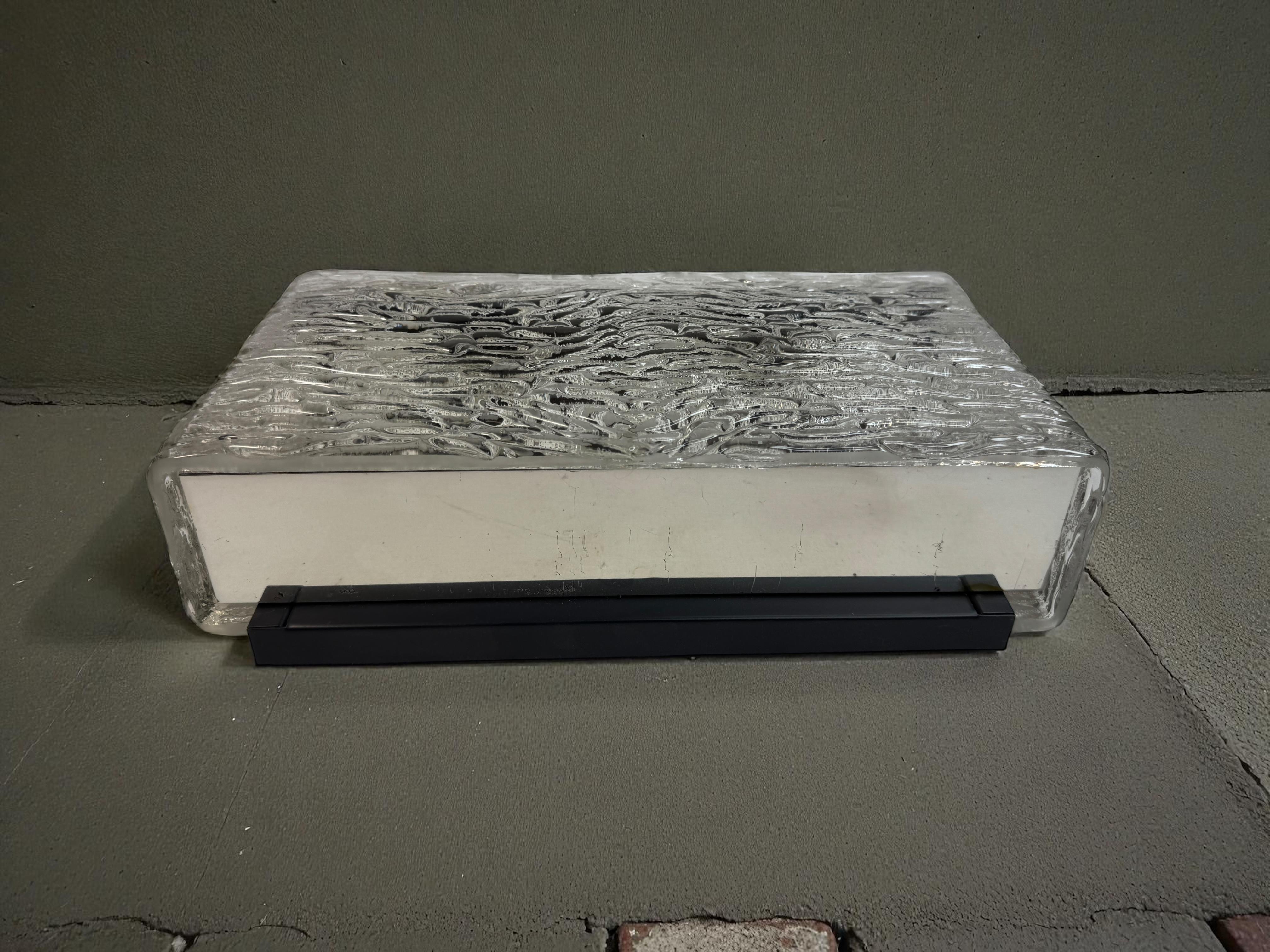 Splendide applique in vetro ghiaccio a grande scala, Kaiser Leuchten Germania, anni '60 in vendita 3