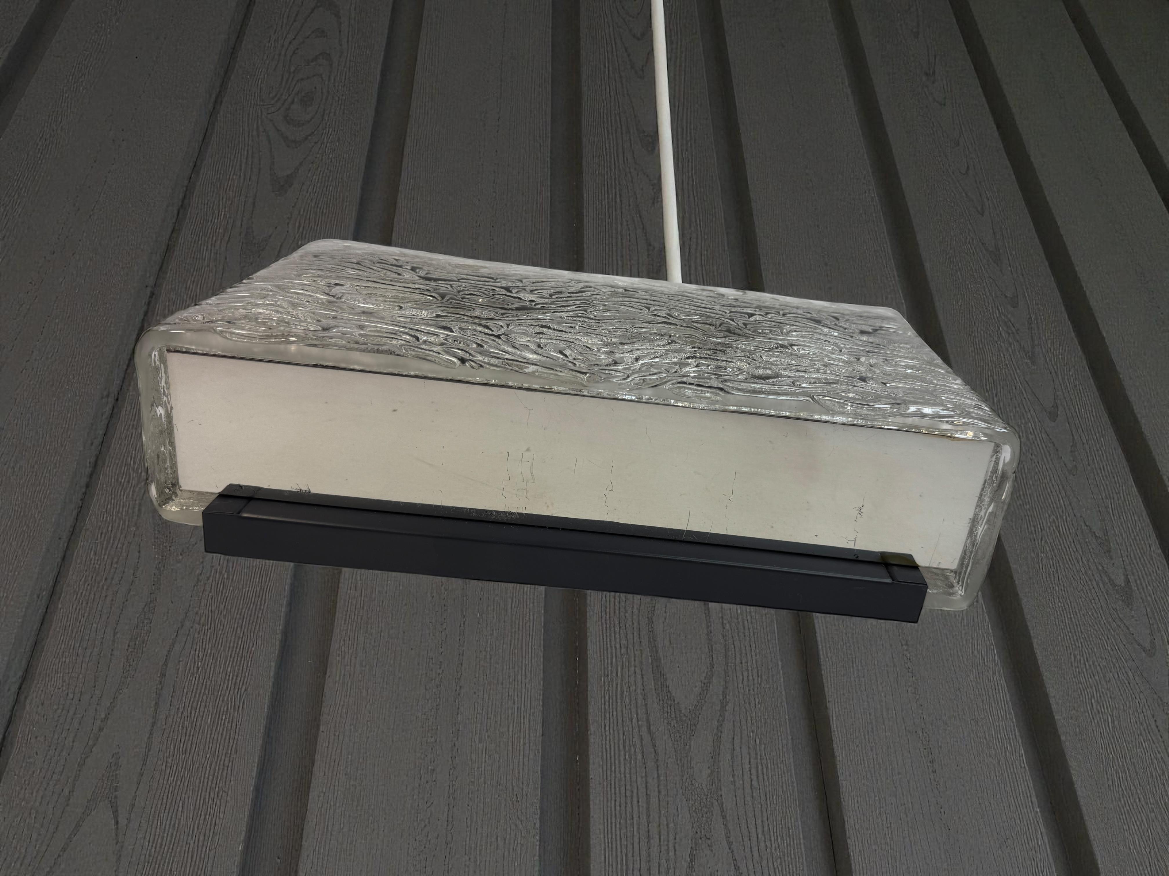 Splendide applique in vetro ghiaccio a grande scala, Kaiser Leuchten Germania, anni '60 in vendita 6