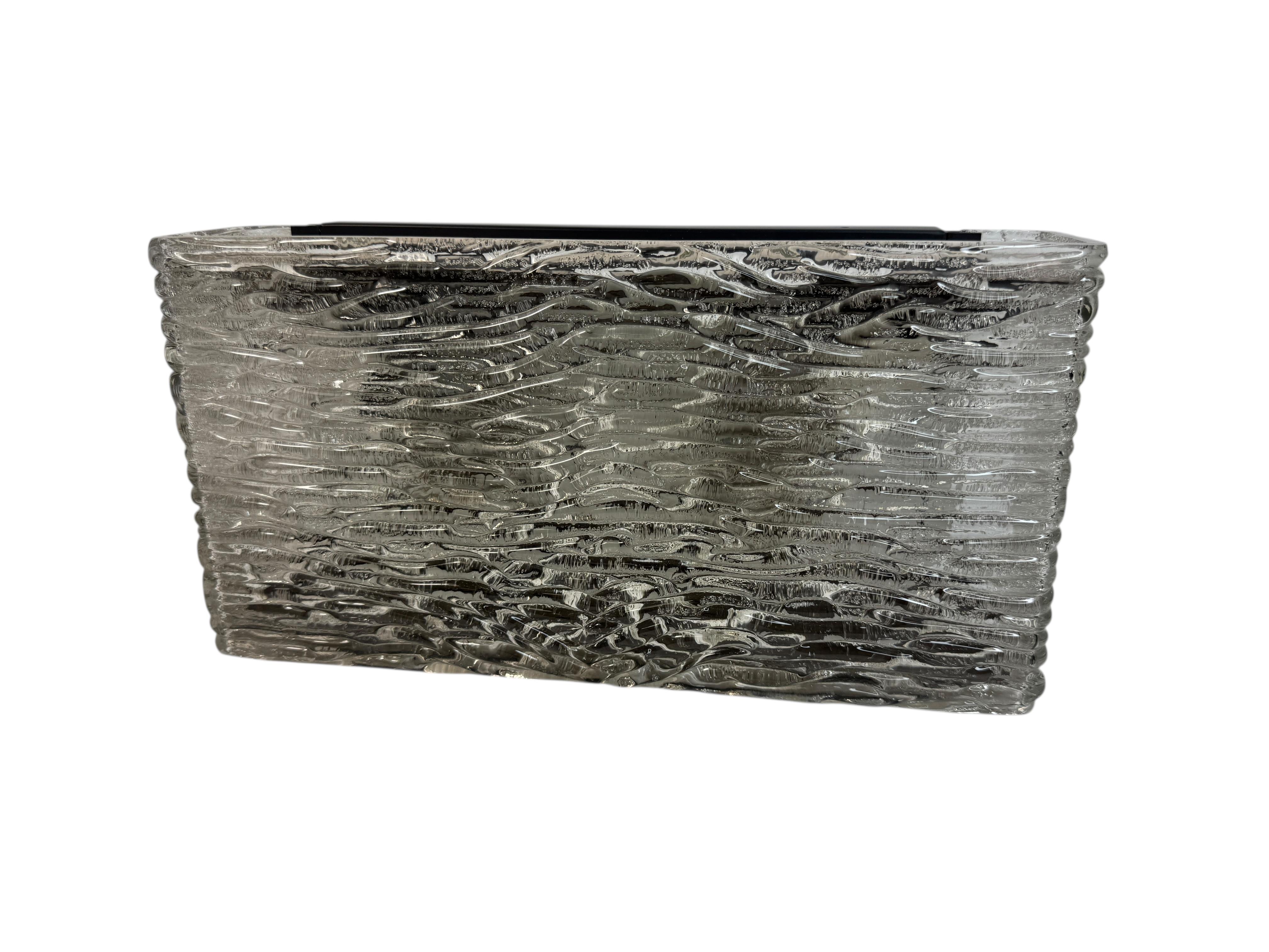 Splendide applique in vetro ghiaccio a grande scala, Kaiser Leuchten Germania, anni '60 in vendita 1