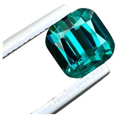 Gorgeous Greenish Blue Tourmaline 2.30 carats Cushion Cut Loose Tourmaline Gem