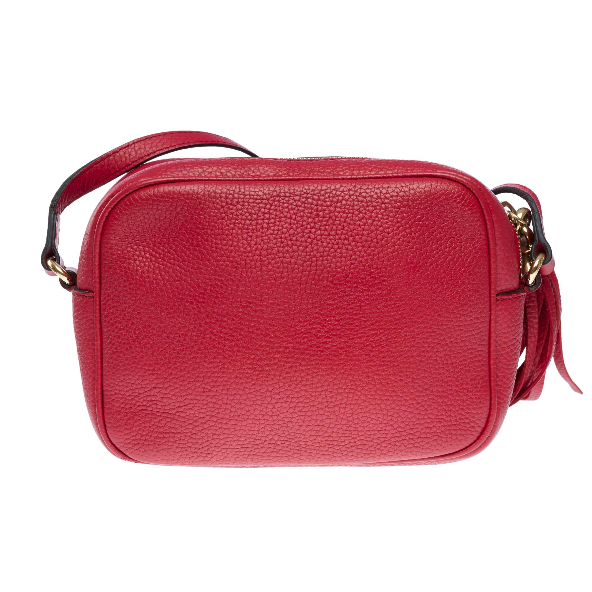 Red Gorgeous Gucci Soho bag in red leather, GHW
