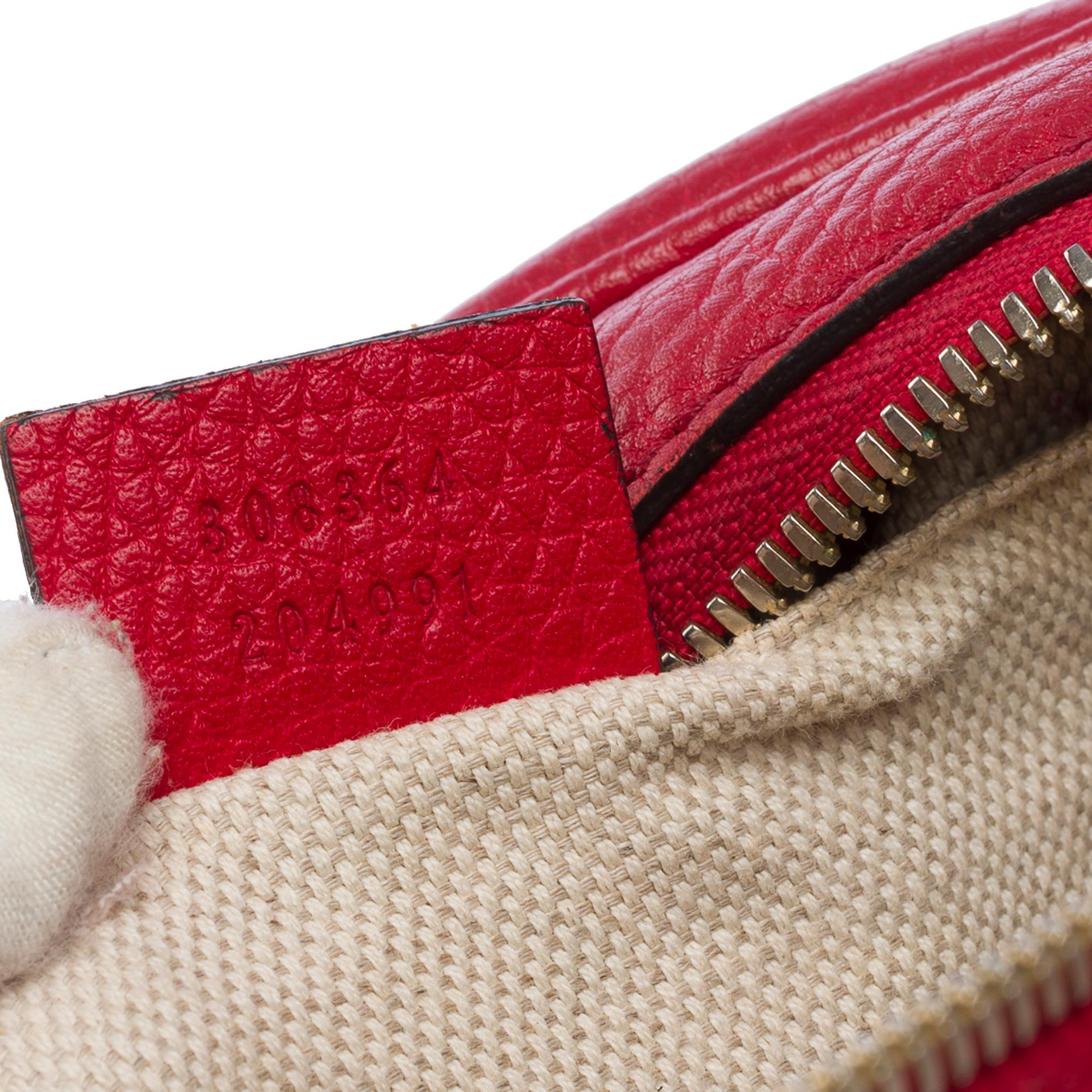 Gorgeous Gucci Soho bag in red leather, GHW 2