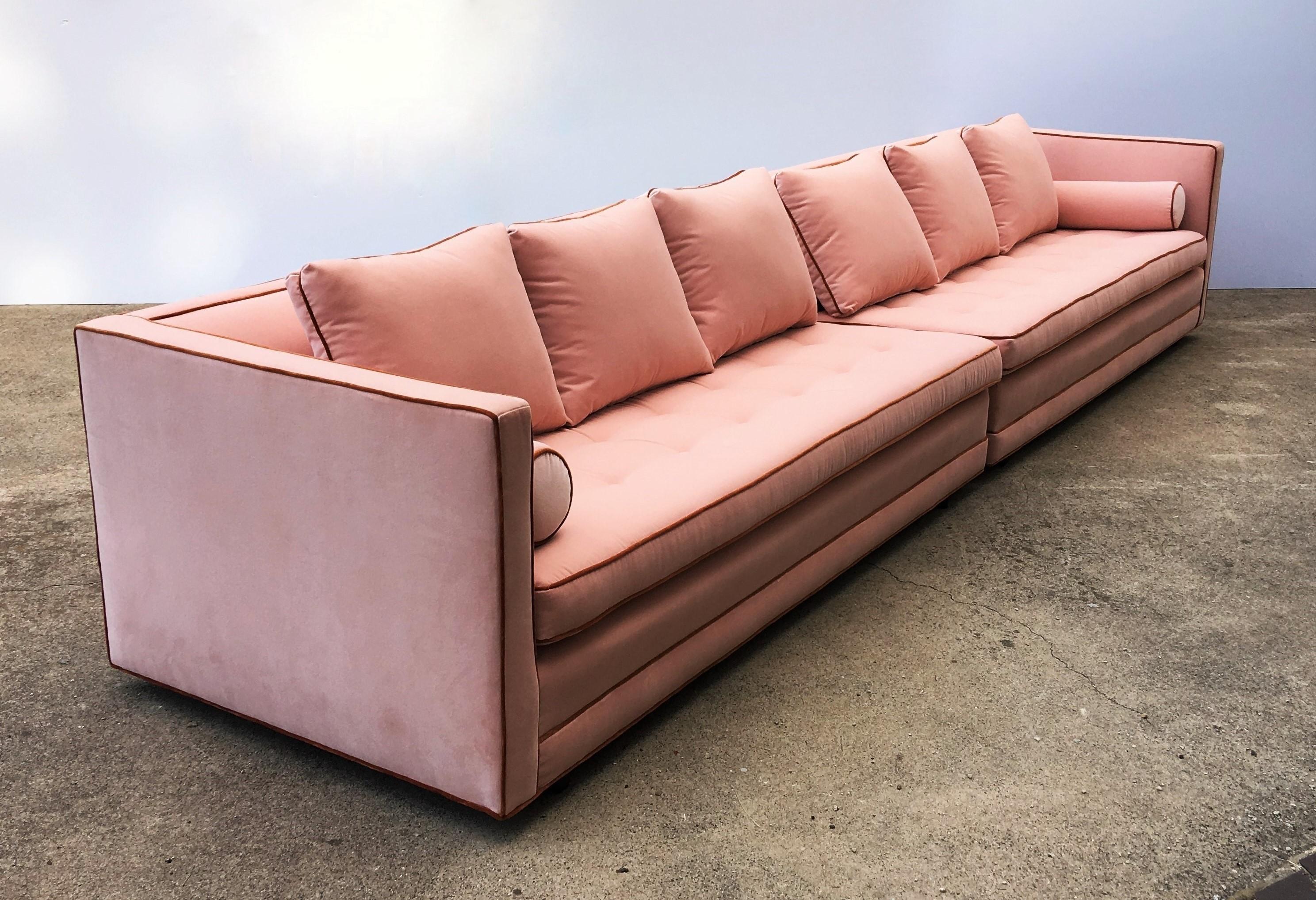 Zweiteiliges, unterteiltes Sofa „Harvey Probber“ in Wunderschöner Form (Mitte des 20. Jahrhunderts) im Angebot