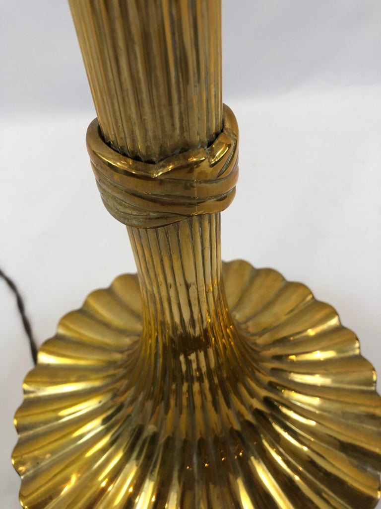 Heavy Solid Brass Floor Lamp by Chapman at 1stDibs