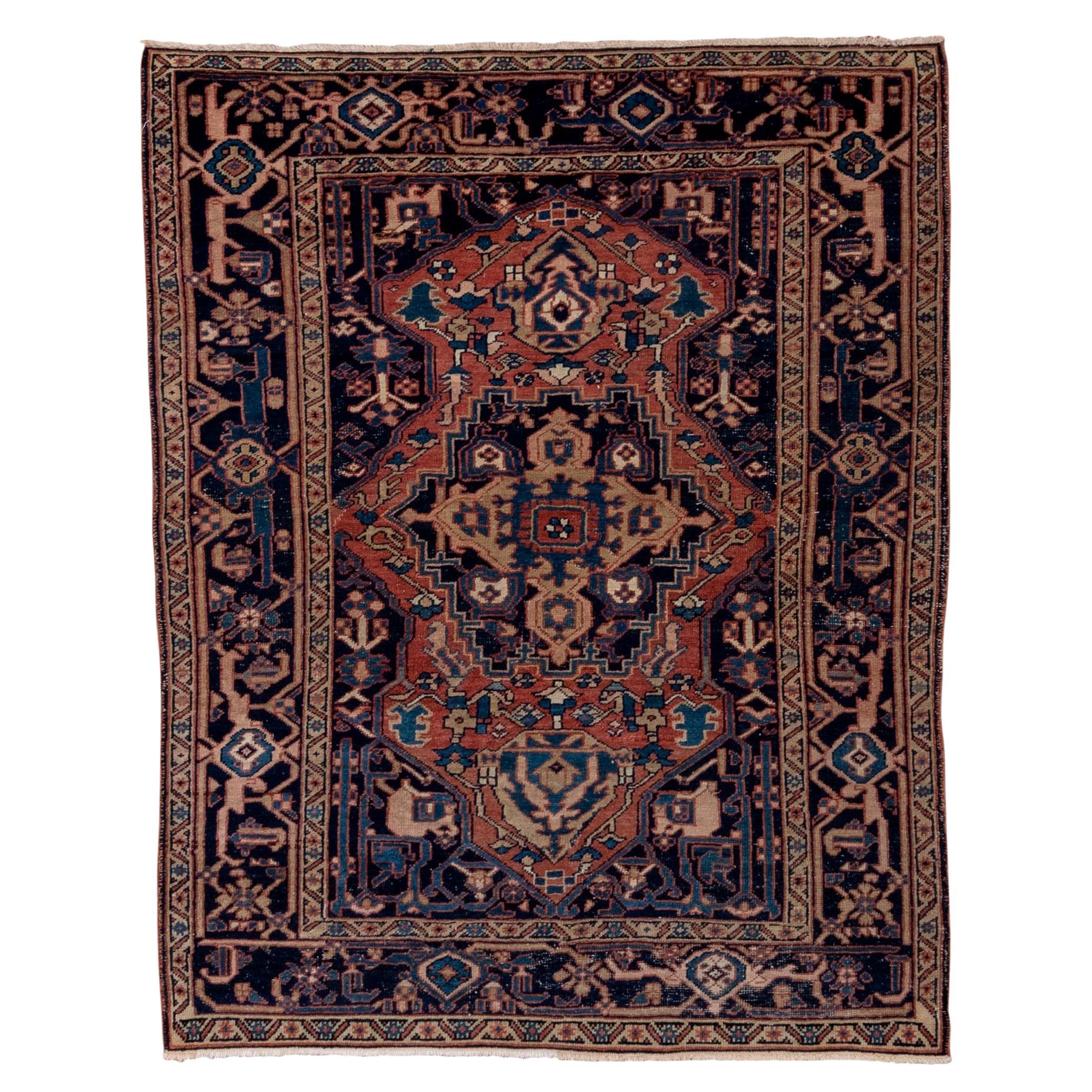 Gorgeous Heriz Serapi Rug, Square For Sale