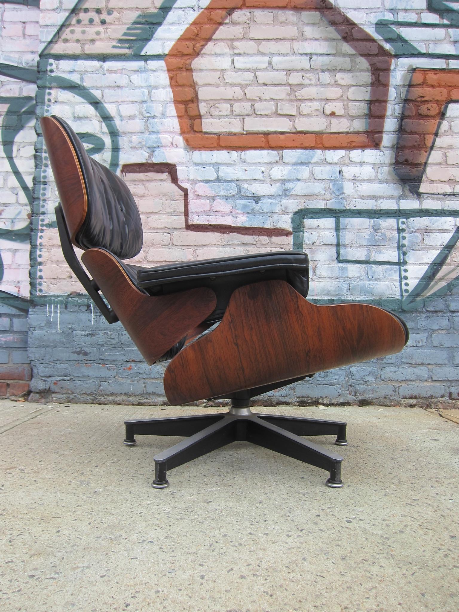 American Gorgeous Herman Miller Eames Lounge and Ottoman, 1960s