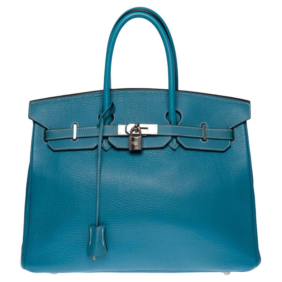Hermès Turquoise Crocodile 30 cm Birkin with Gold Hardware For Sale at ...