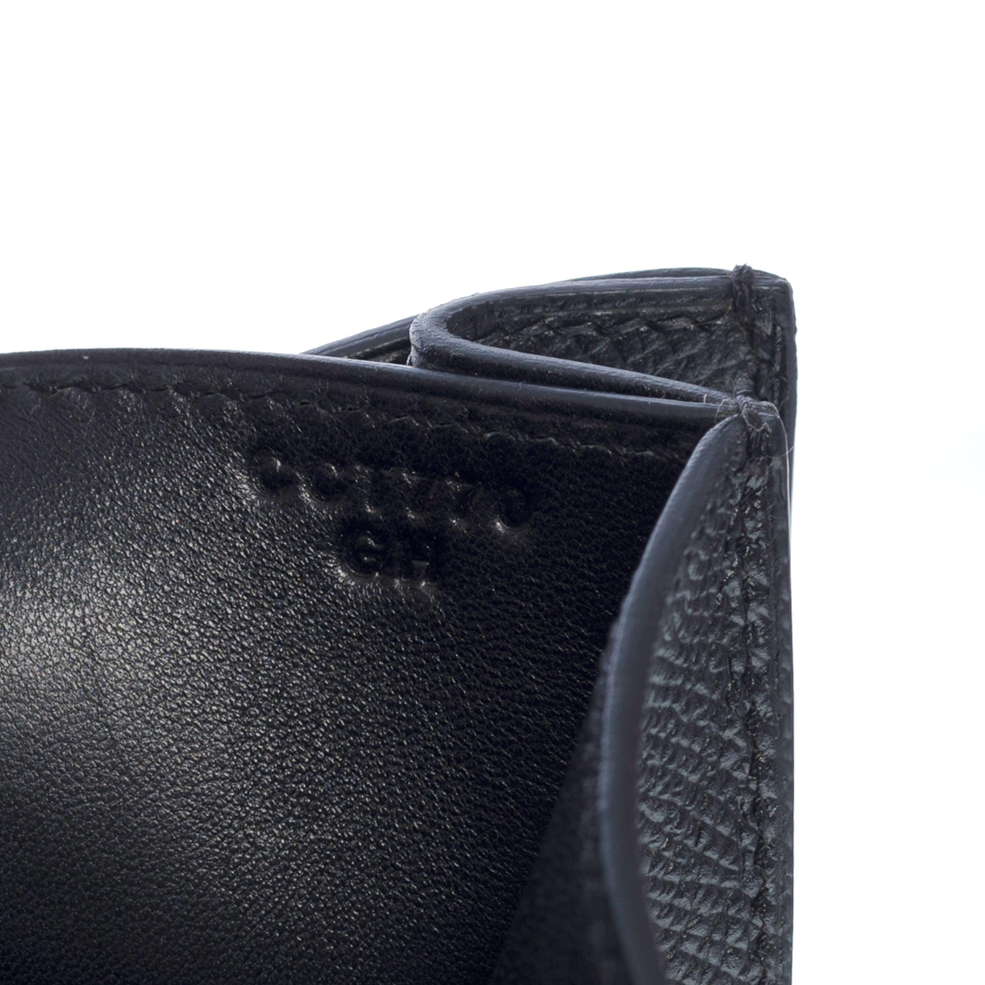 Gorgeous Hermès Constance shoulder bag in black epsom leather , GHW 3