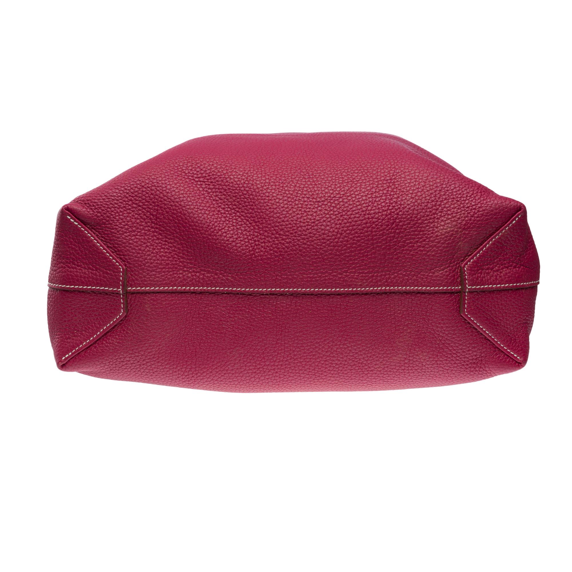 Gorgeous Hermès Double Sens Tote bag in Red and Pink Taurillon Clemence leather For Sale 8