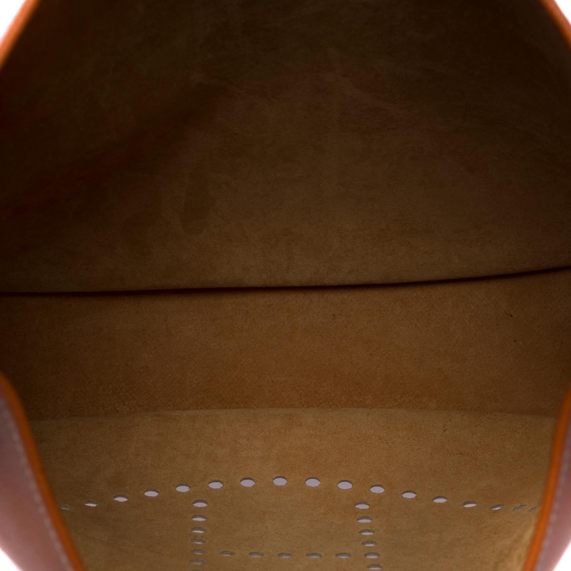 Gorgeous Hermès Evelyne 33 (GM)  shoulder bag in Camel Epsom leather, GHW 4