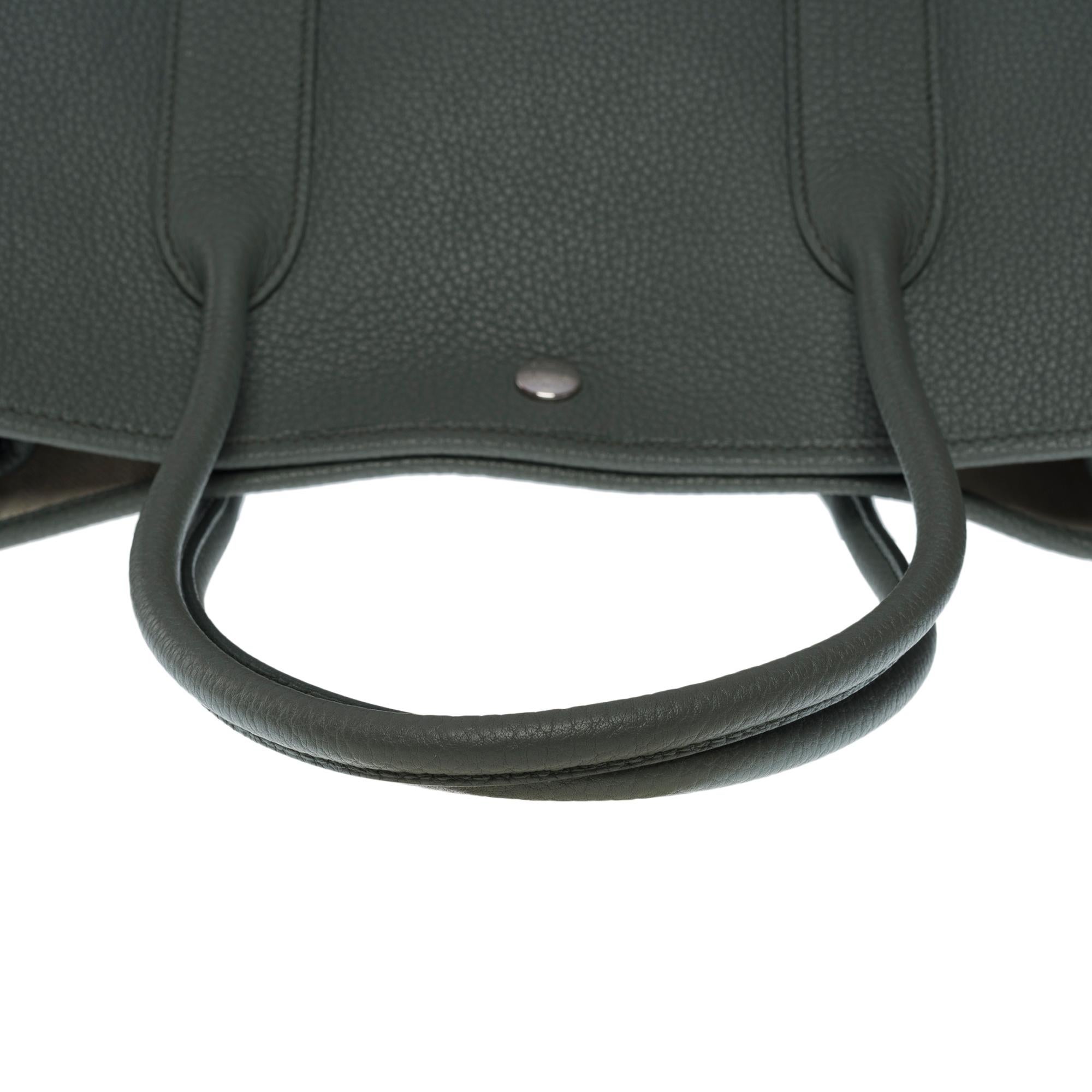 Gorgeous Hermès Garden Party 36 Tote bag in green Almond Negonda leather, SHW 5
