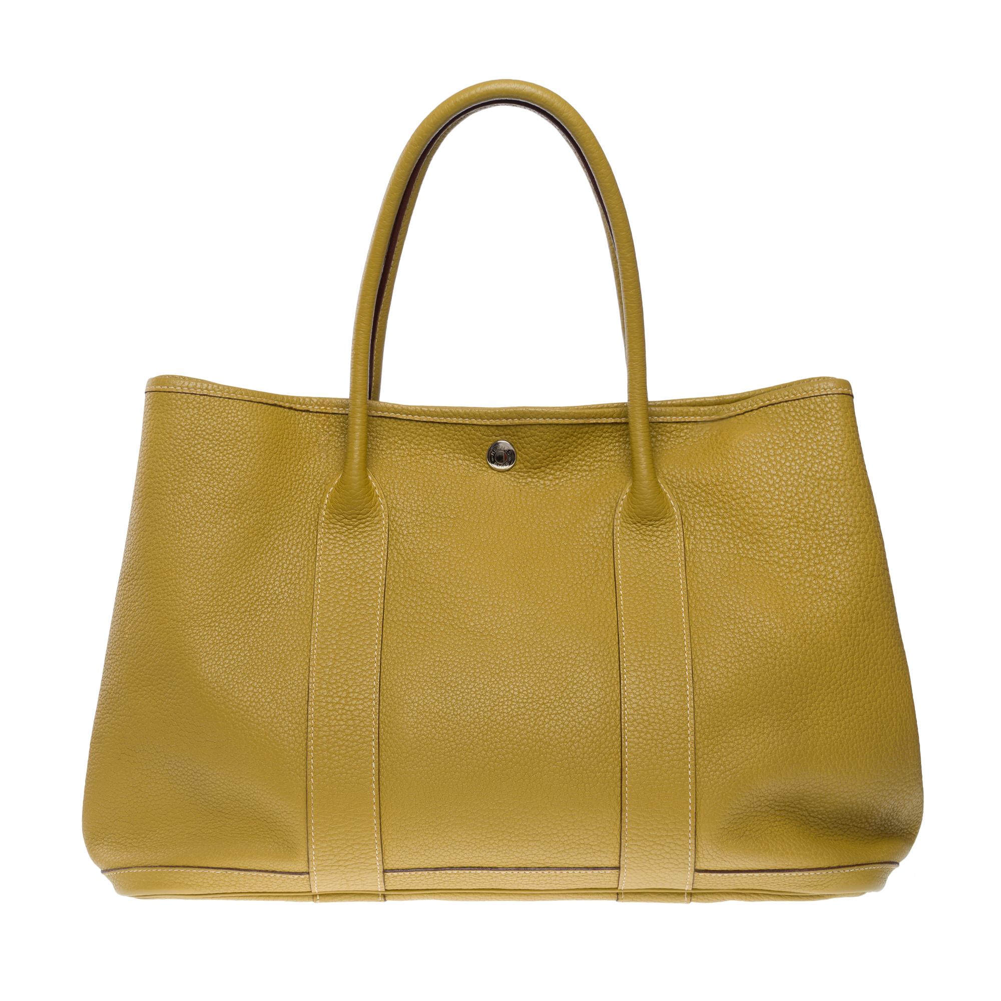 Women's Gorgeous Hermès Garden Party 36 Tote bag in Green Cardamome Negonda leather, SHW