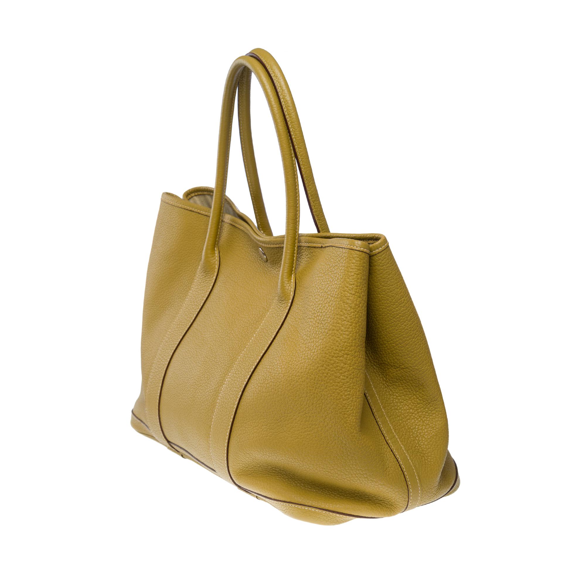 Gorgeous Hermès Garden Party 36 Tote bag in Green Cardamome Negonda leather, SHW 2