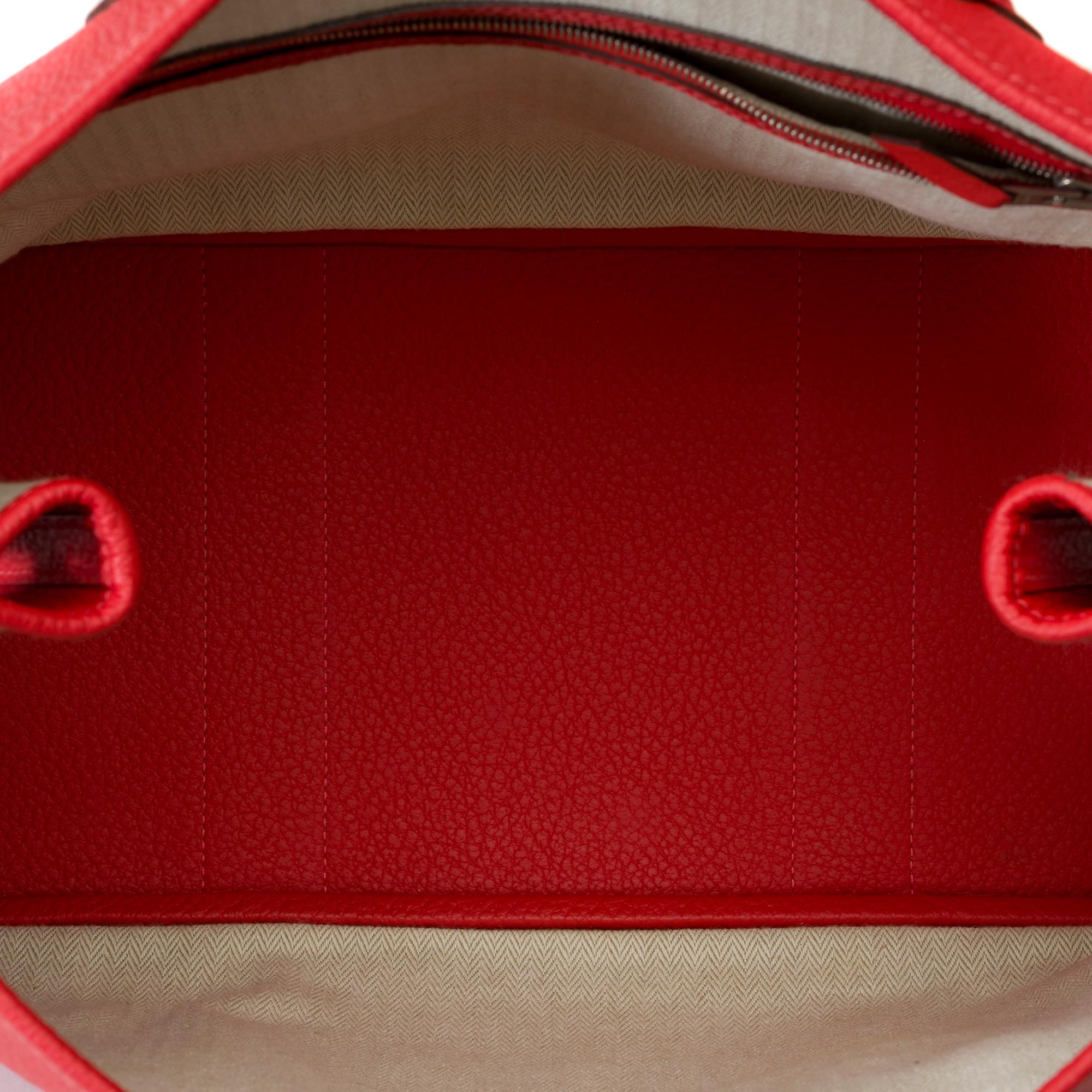Gorgeous Hermès Garden Party 36 Tote bag in Orange Poppy Negonda leather, SHW 4