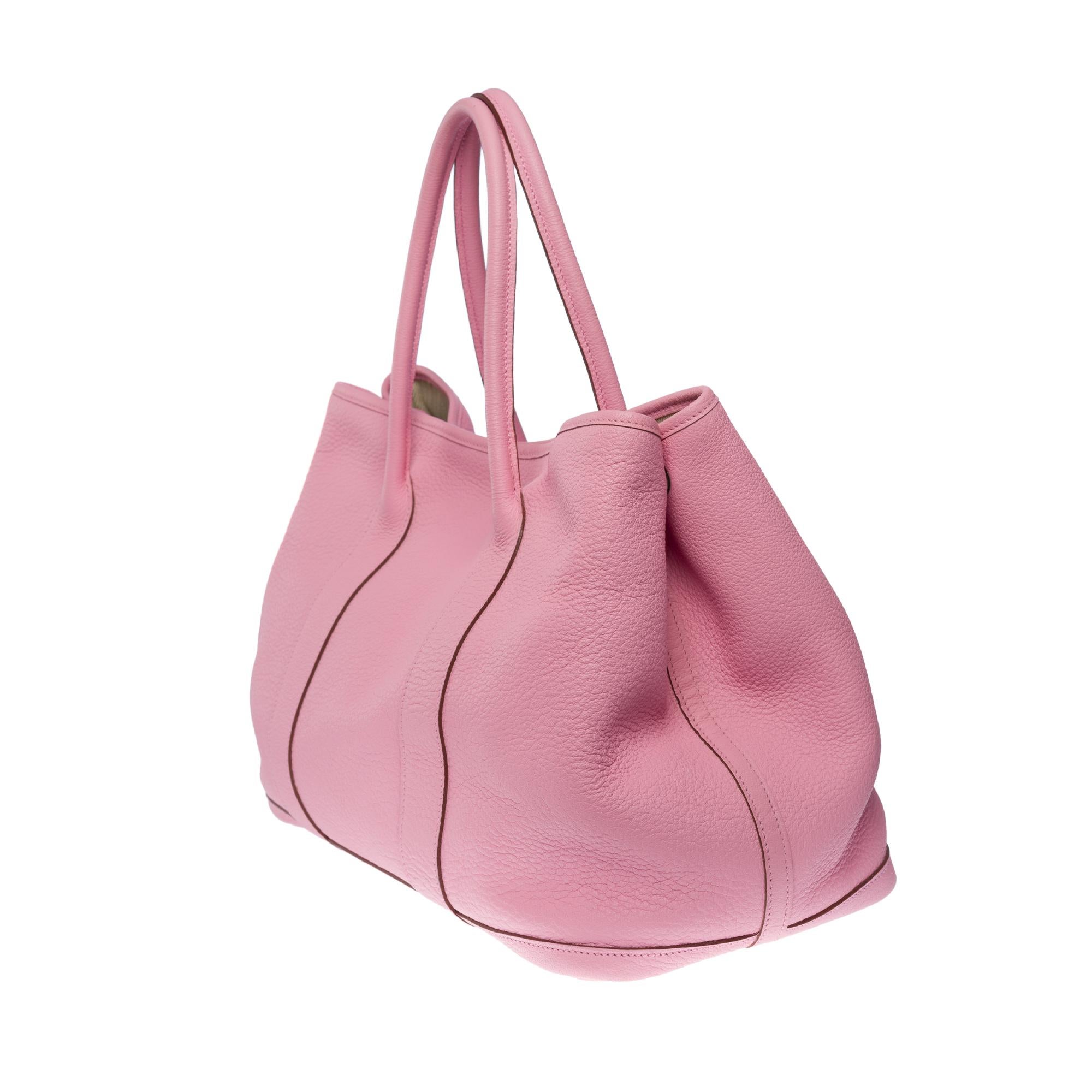 Women's Gorgeous Hermès Garden Party 36 Tote bag in Sakura Pink Negonda leather, SHW