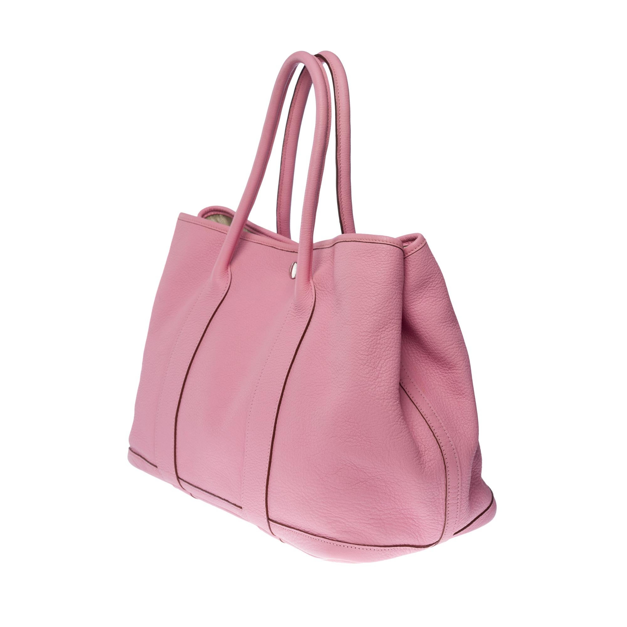 Women's Gorgeous Hermès Garden Party 36 Tote bag in Sakura Pink Negonda leather, SHW