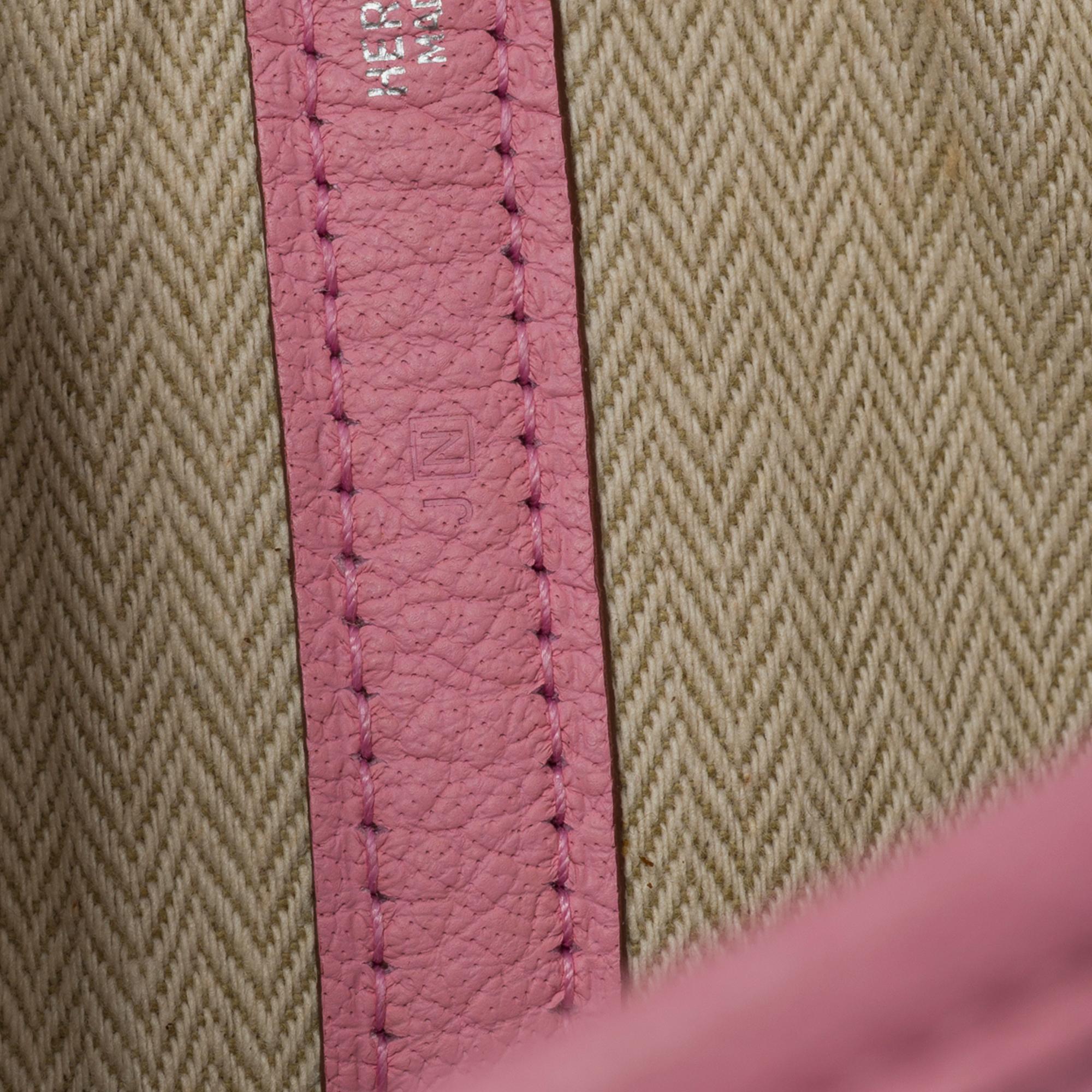 Gorgeous Hermès Garden Party 36 Tote bag in Sakura Pink Negonda leather, SHW 2