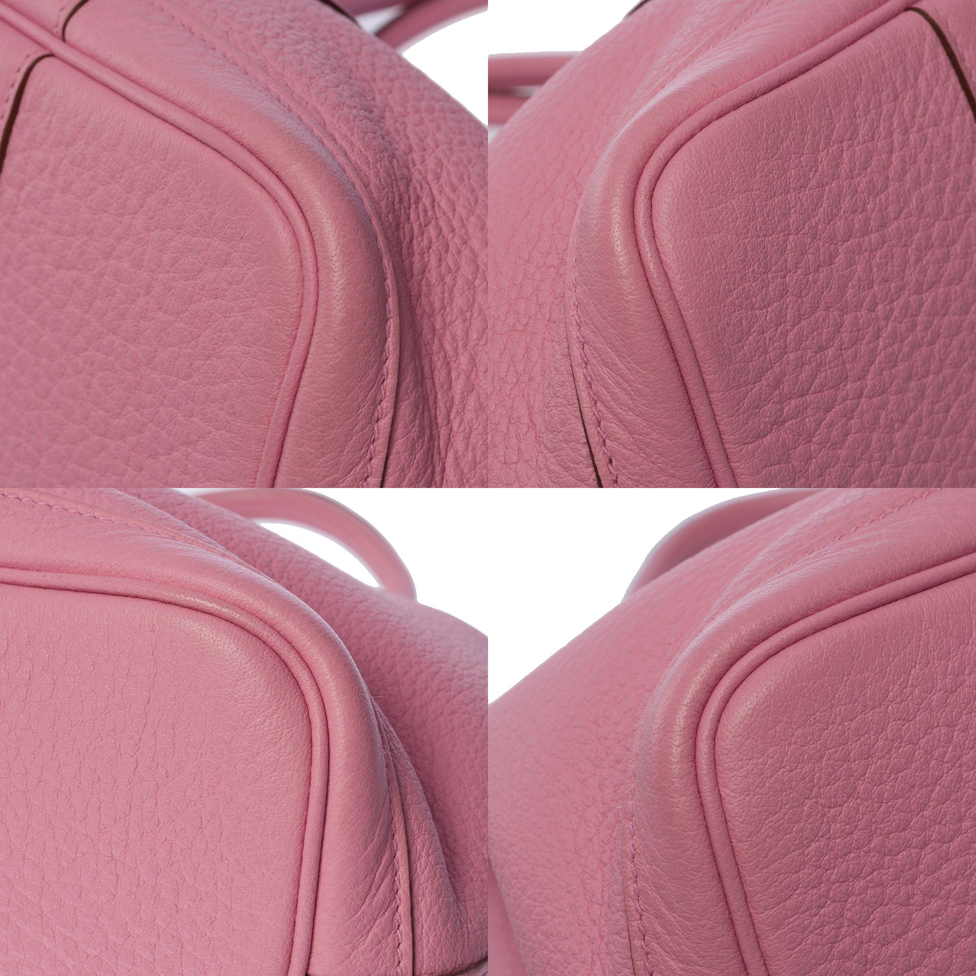 Gorgeous Hermès Garden Party TPM Tote bag in Sakura Pink Negonda leather, SHW For Sale 4