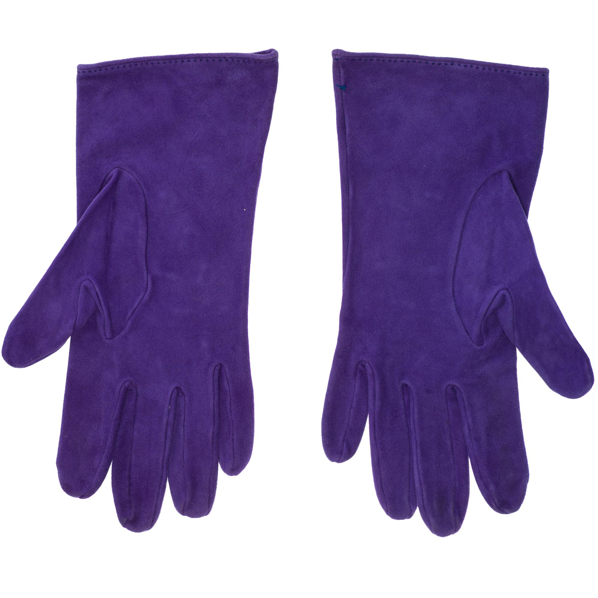 Women's or Men's Gorgeous Hermès gloves for women in  Purple Suede For Sale