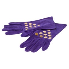 Gorgeous Hermès gloves for women in  Purple Suede