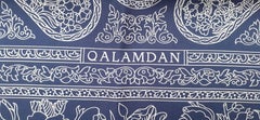 Gorgeous Hermès Silk Scarf Qalamdan Persian Iran Navy Blue 90 cm