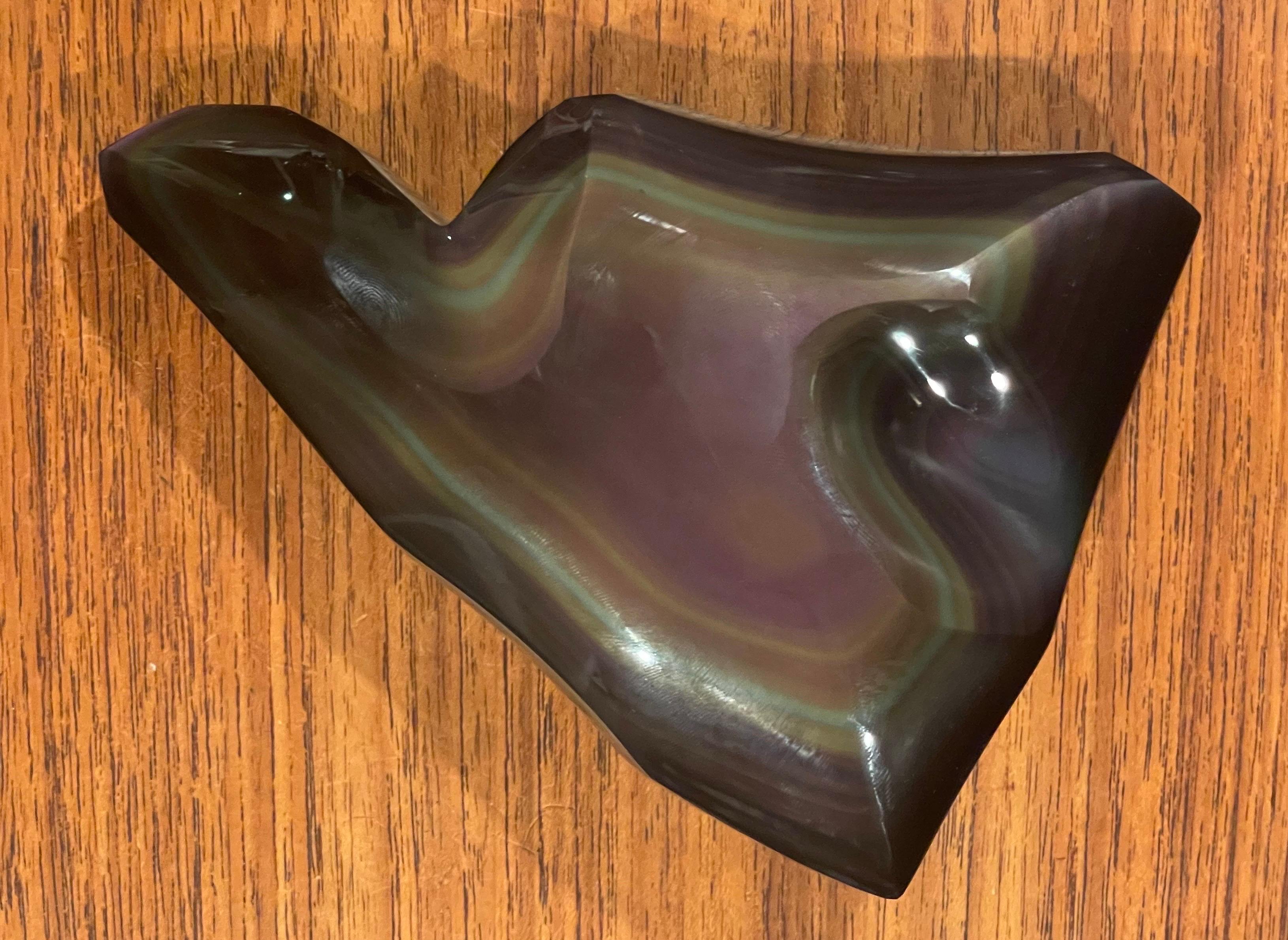 18th Century and Earlier Gorgeous Highly Polished Rainbow Obsidian Paperweight For Sale