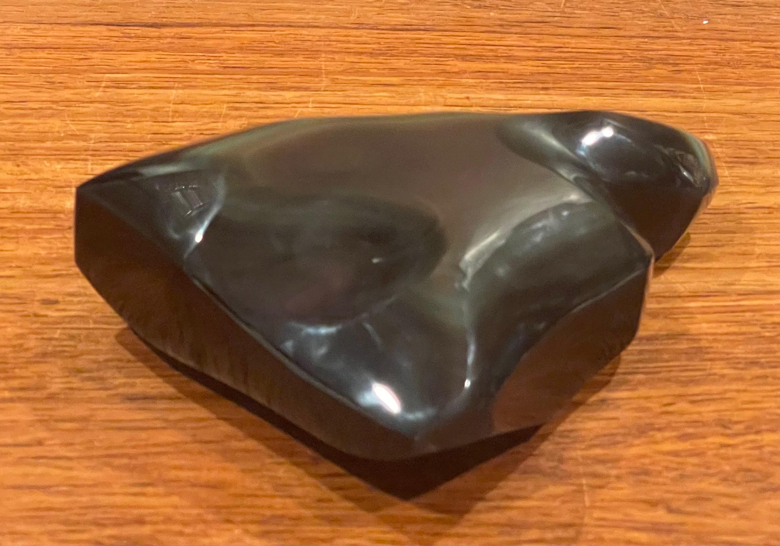 Gorgeous Highly Polished Rainbow Obsidian Paperweight For Sale 1