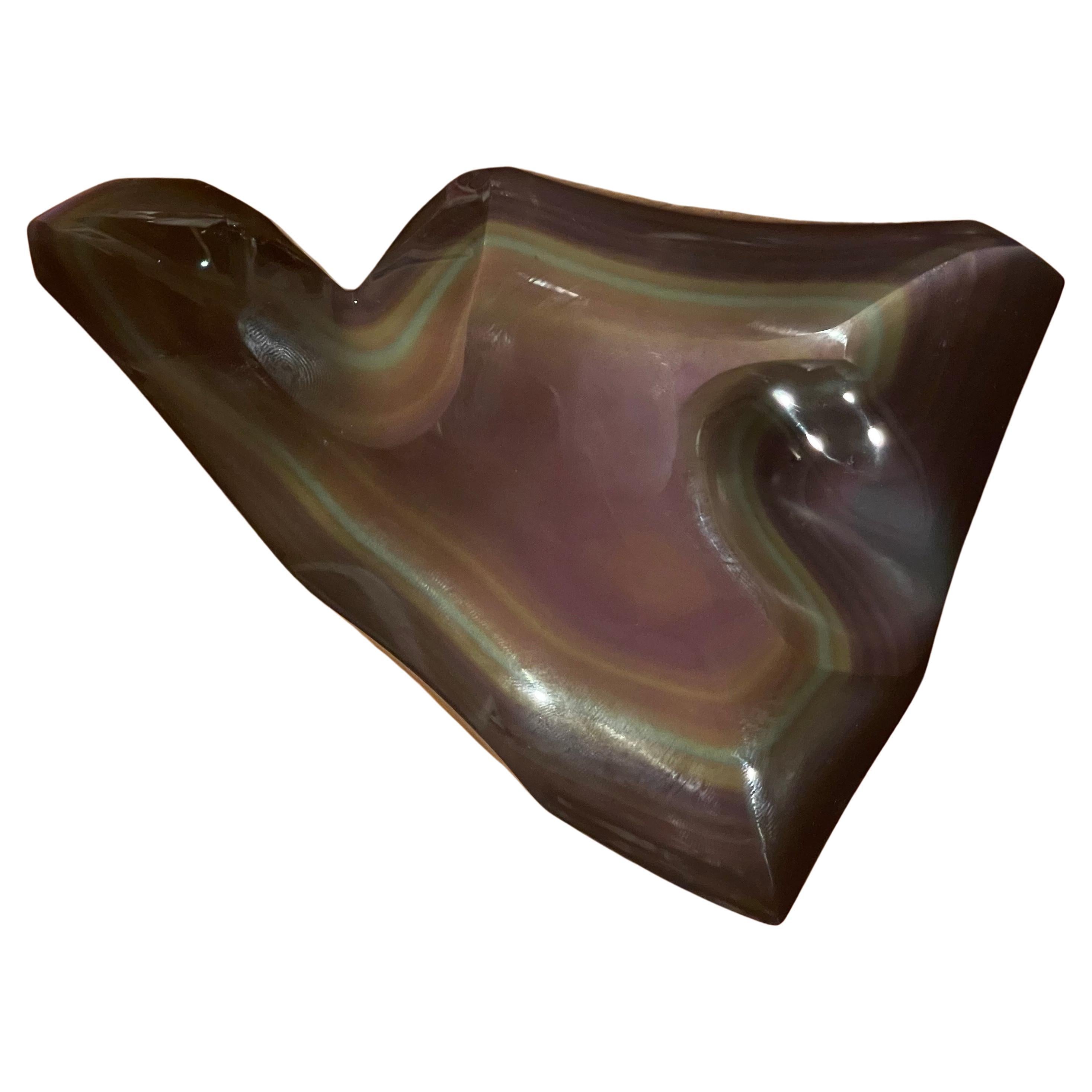 Gorgeous Highly Polished Rainbow Obsidian Paperweight For Sale
