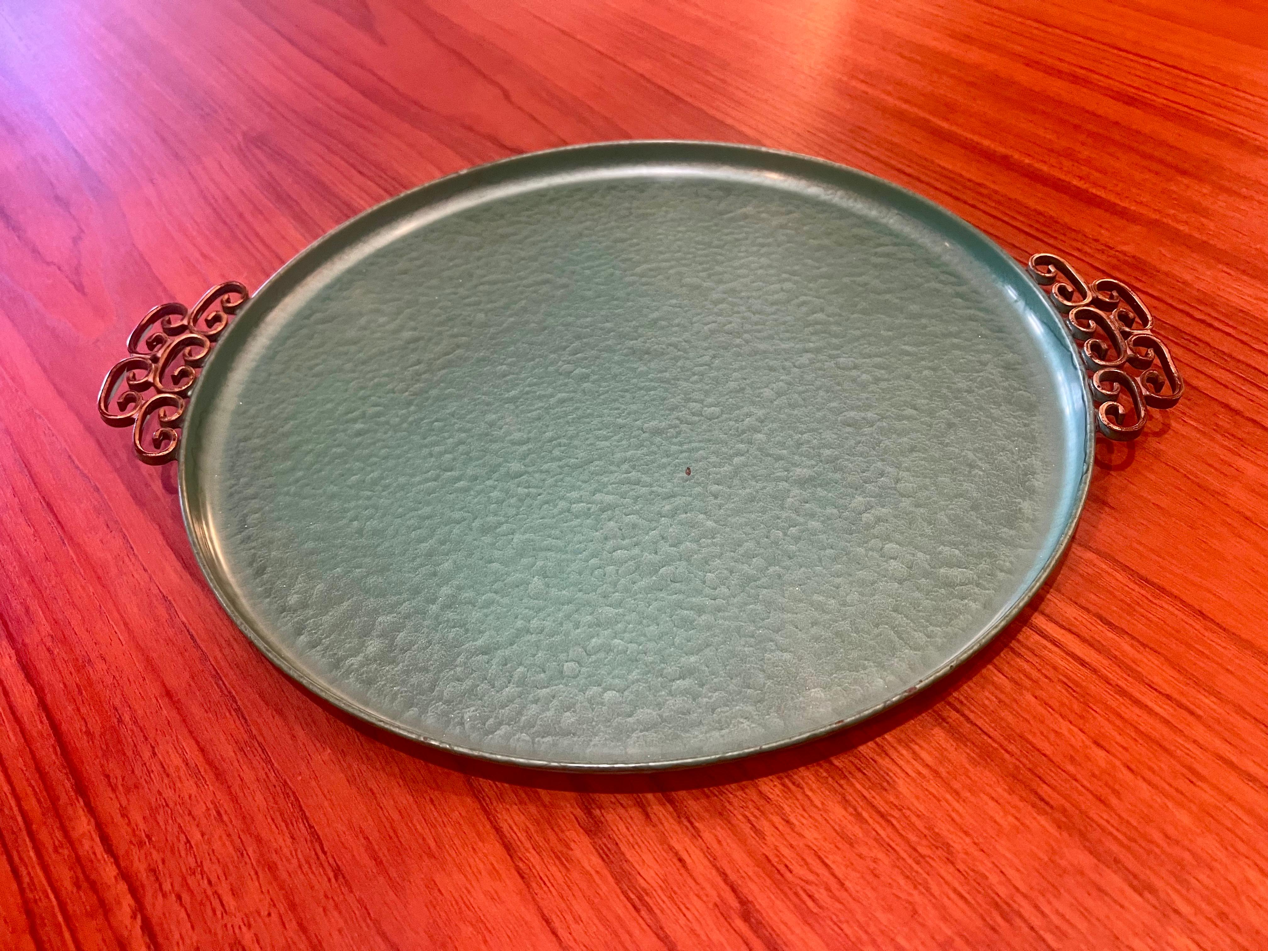 kyes moire glaze tray