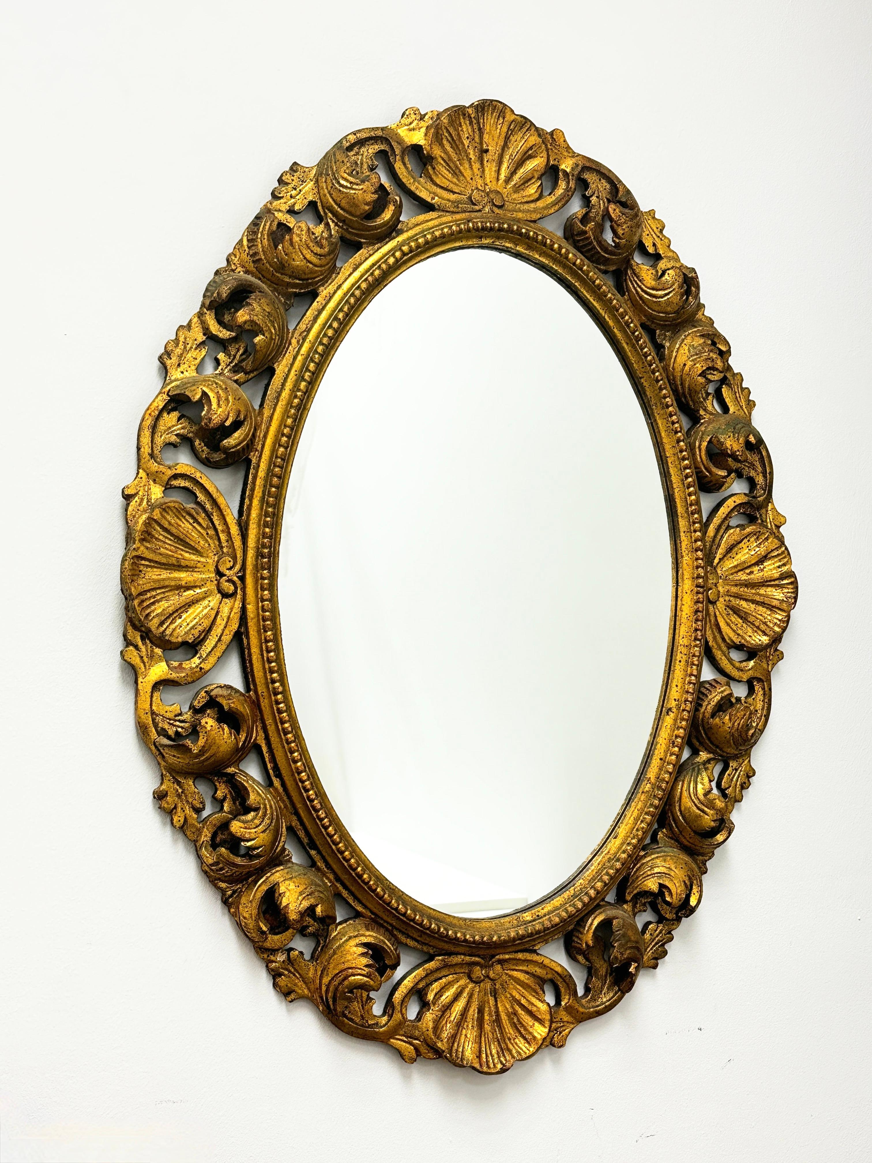 Gorgeous Hollywood Regency Tole Toleware Vanity Mirror Vintage, France, 1930s In Good Condition For Sale In Nuernberg, DE
