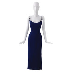 Magnifique robe de soirée Thierry Mugler SS1999 Détails en lucite argentée