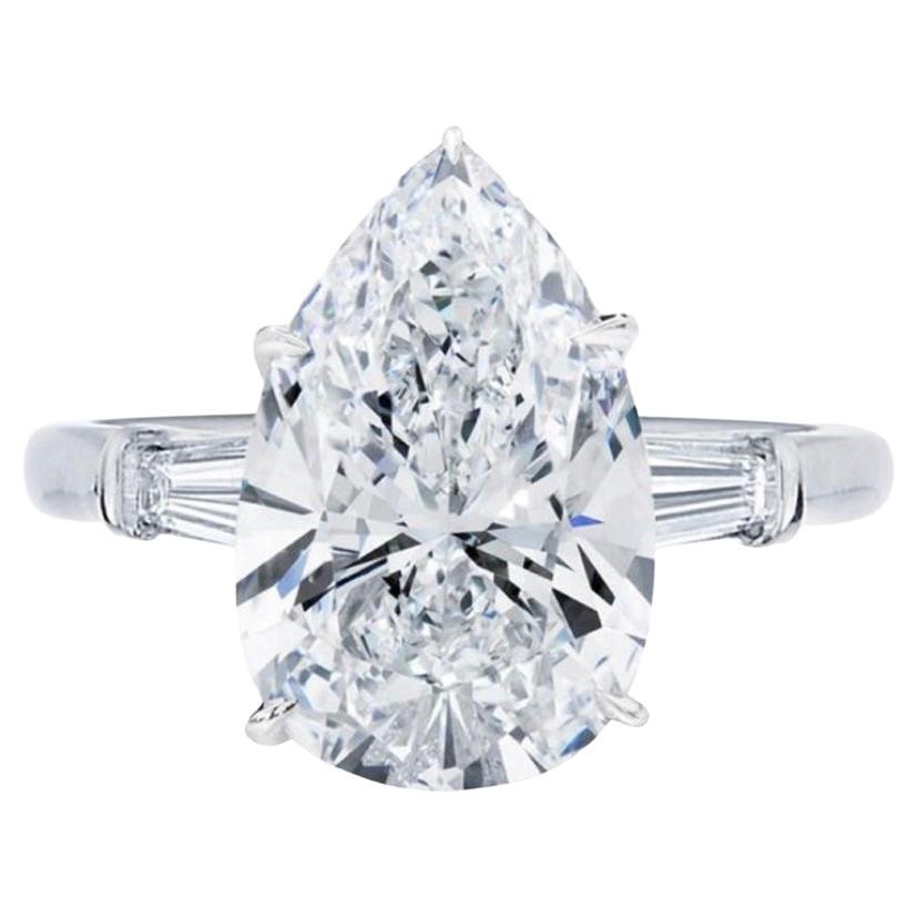 Diamante de 4,00 quilates certificado por el IGI  Anillo solitario