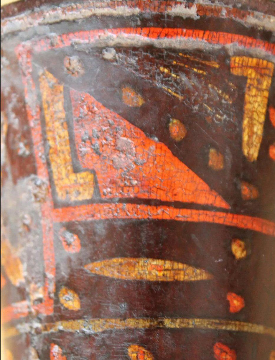GORGEOUS! Incan Kero Qiru Museum Quality! Finest in world. 15th 16th Century In Distressed Condition For Sale In Peoria, AZ