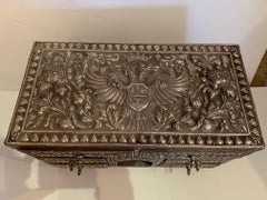 Gorgeous Indian Silvered Filigree Box with Many Drawers