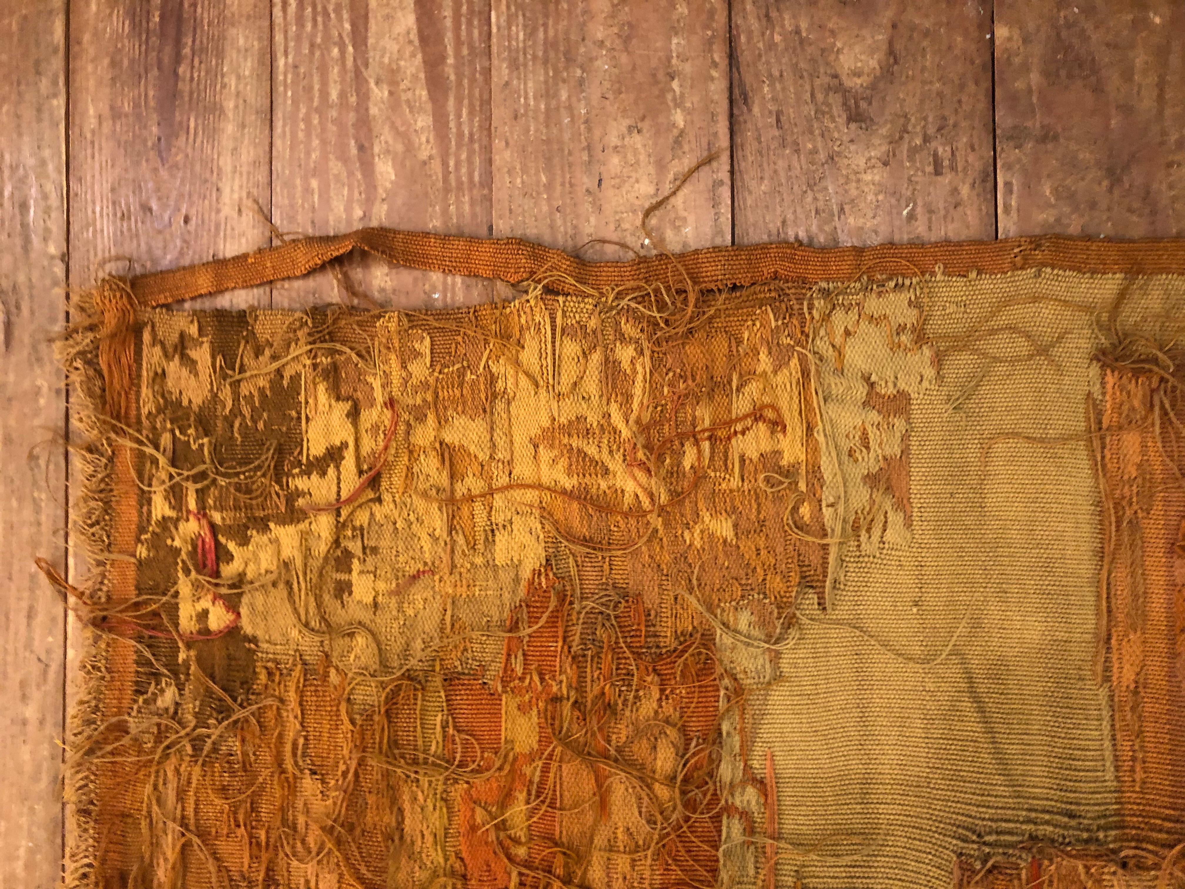 Gorgeous Intricately Detailed 19th Century Tapestry in Warm Autumn Tones For Sale 4
