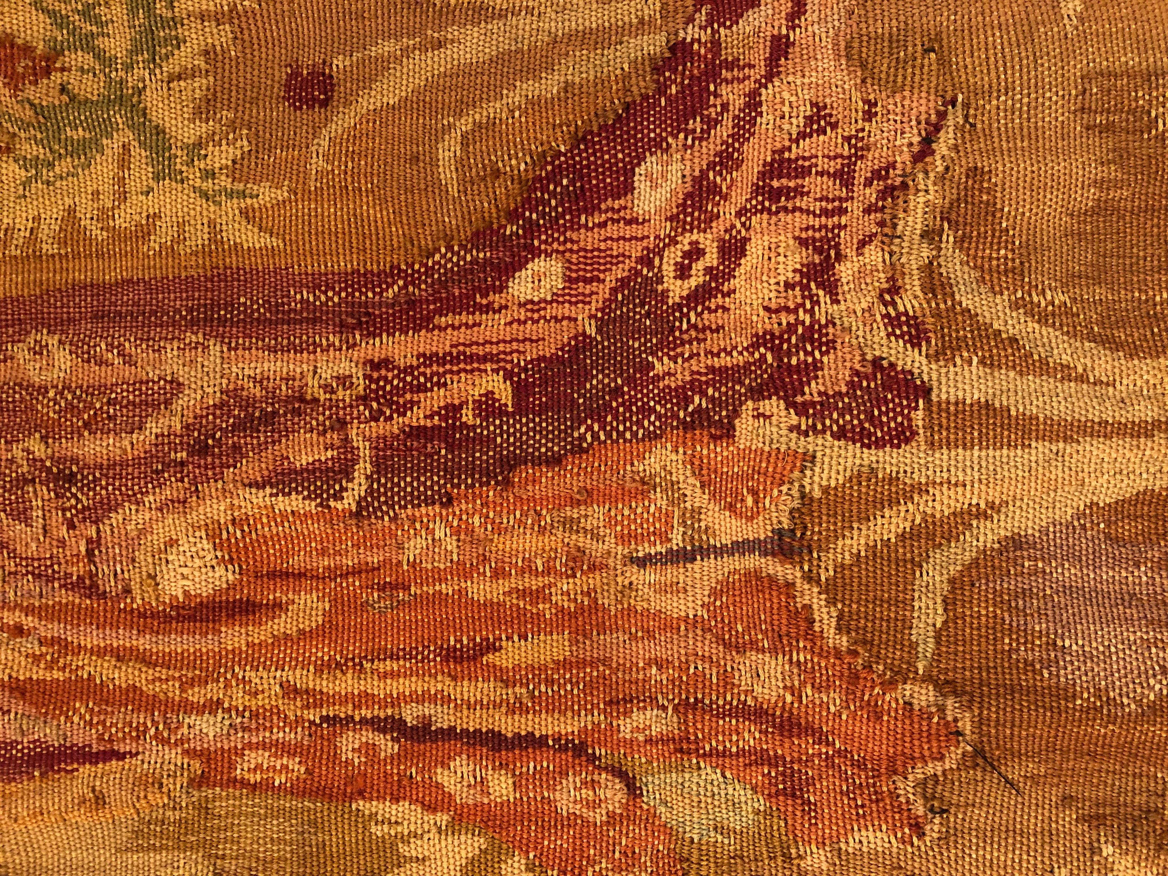 Gorgeous Intricately Detailed 19th Century Tapestry in Warm Autumn Tones For Sale 7