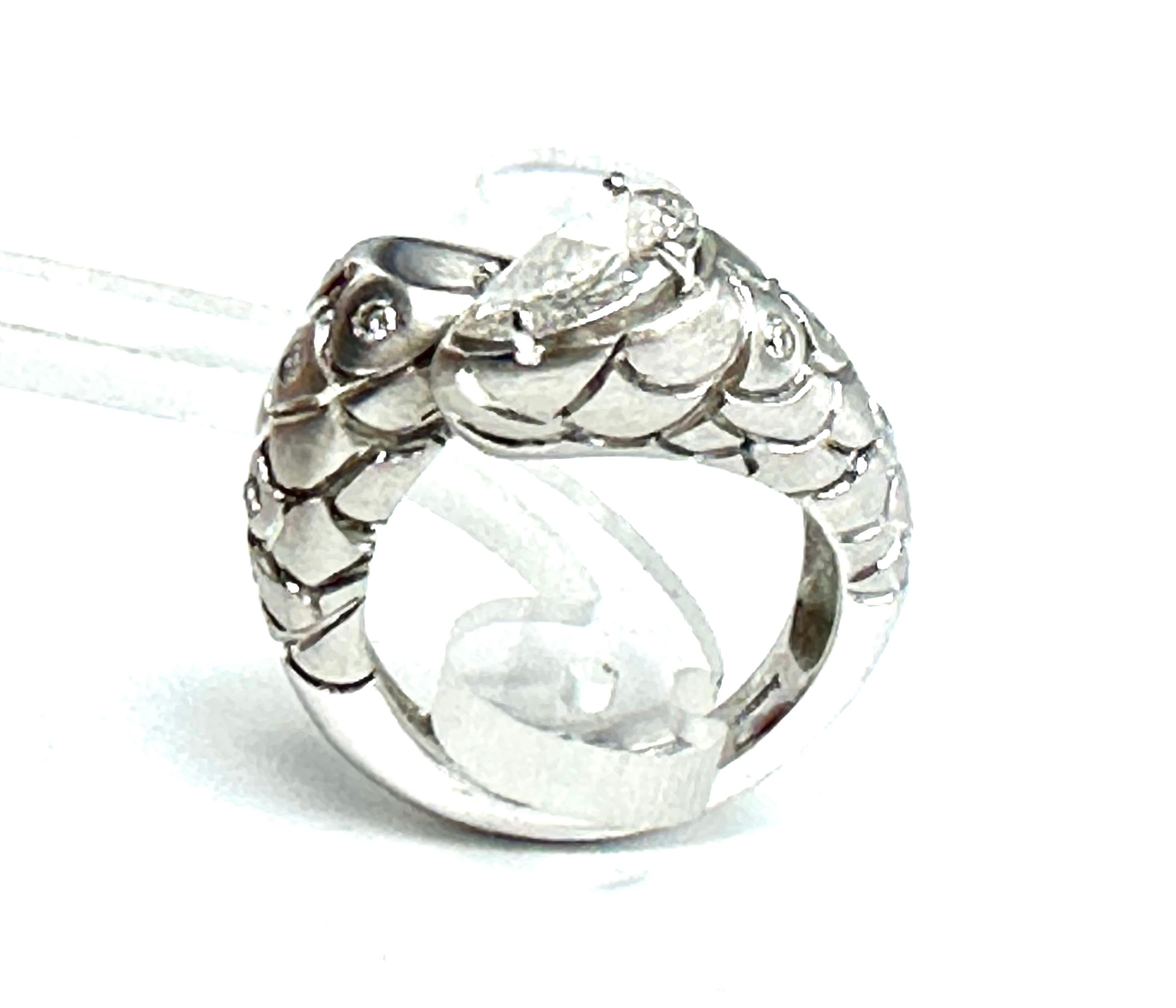 Gorgeous Janesich diamond snake ring For Sale 4