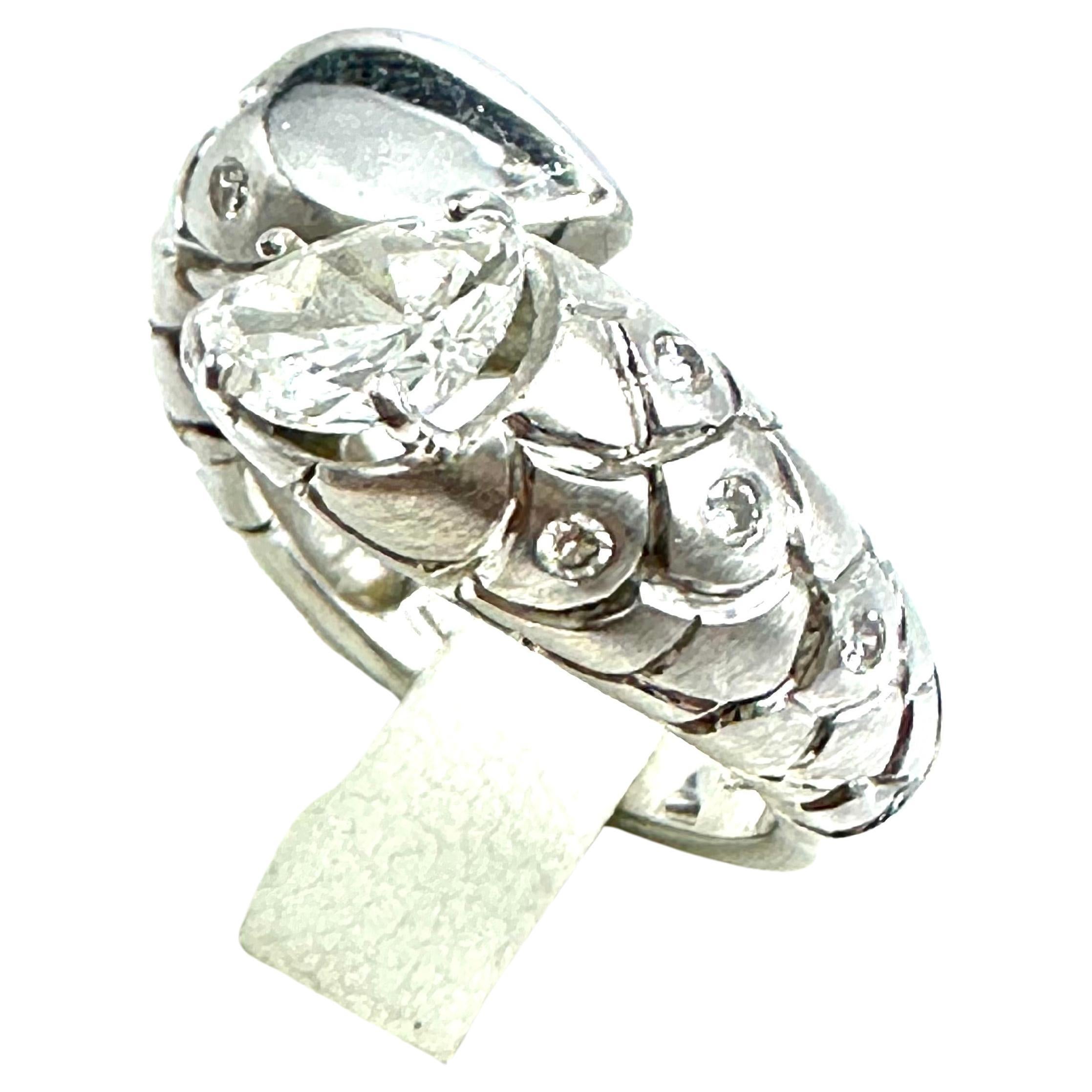 Modern Gorgeous Janesich diamond snake ring For Sale
