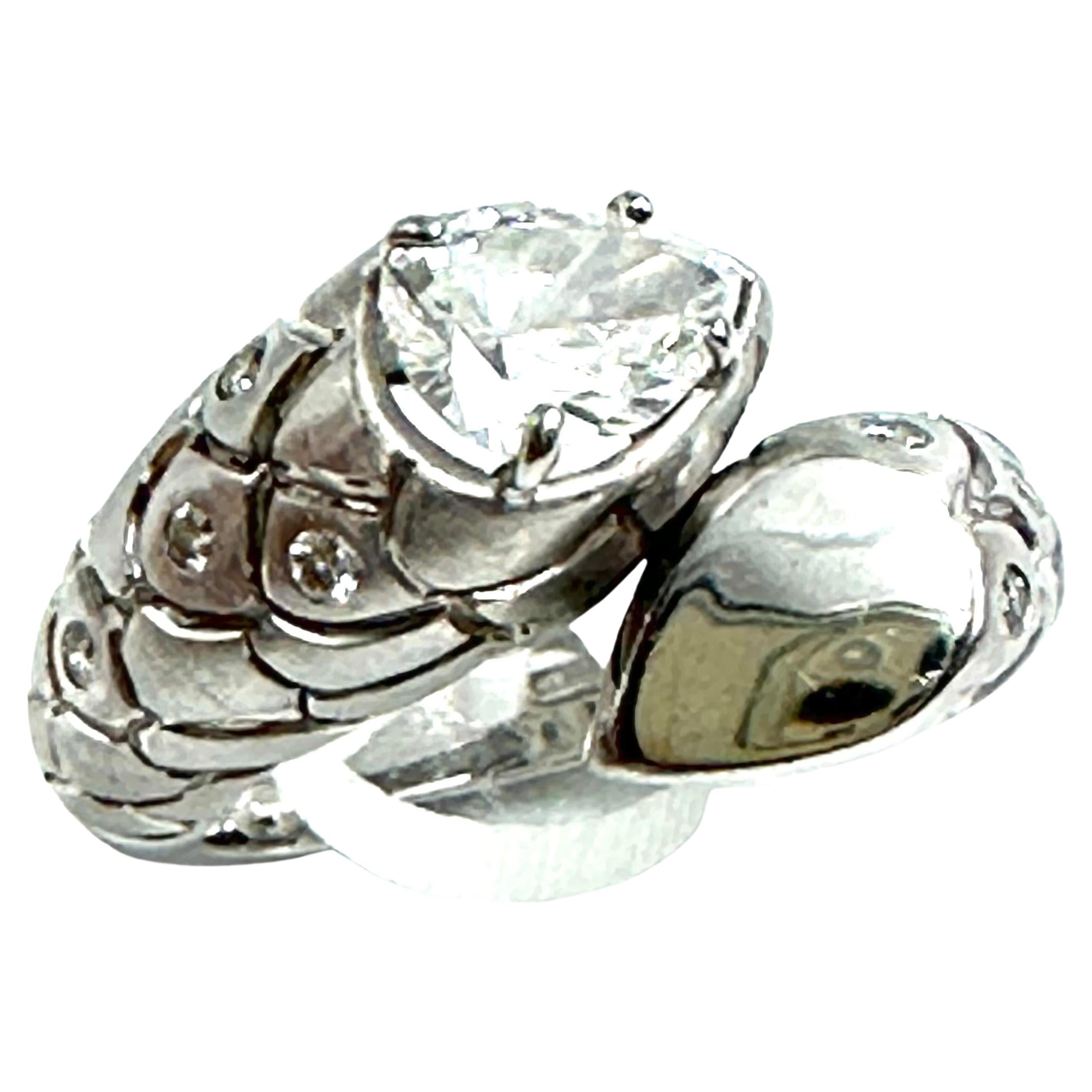Pear Cut Gorgeous Janesich diamond snake ring For Sale