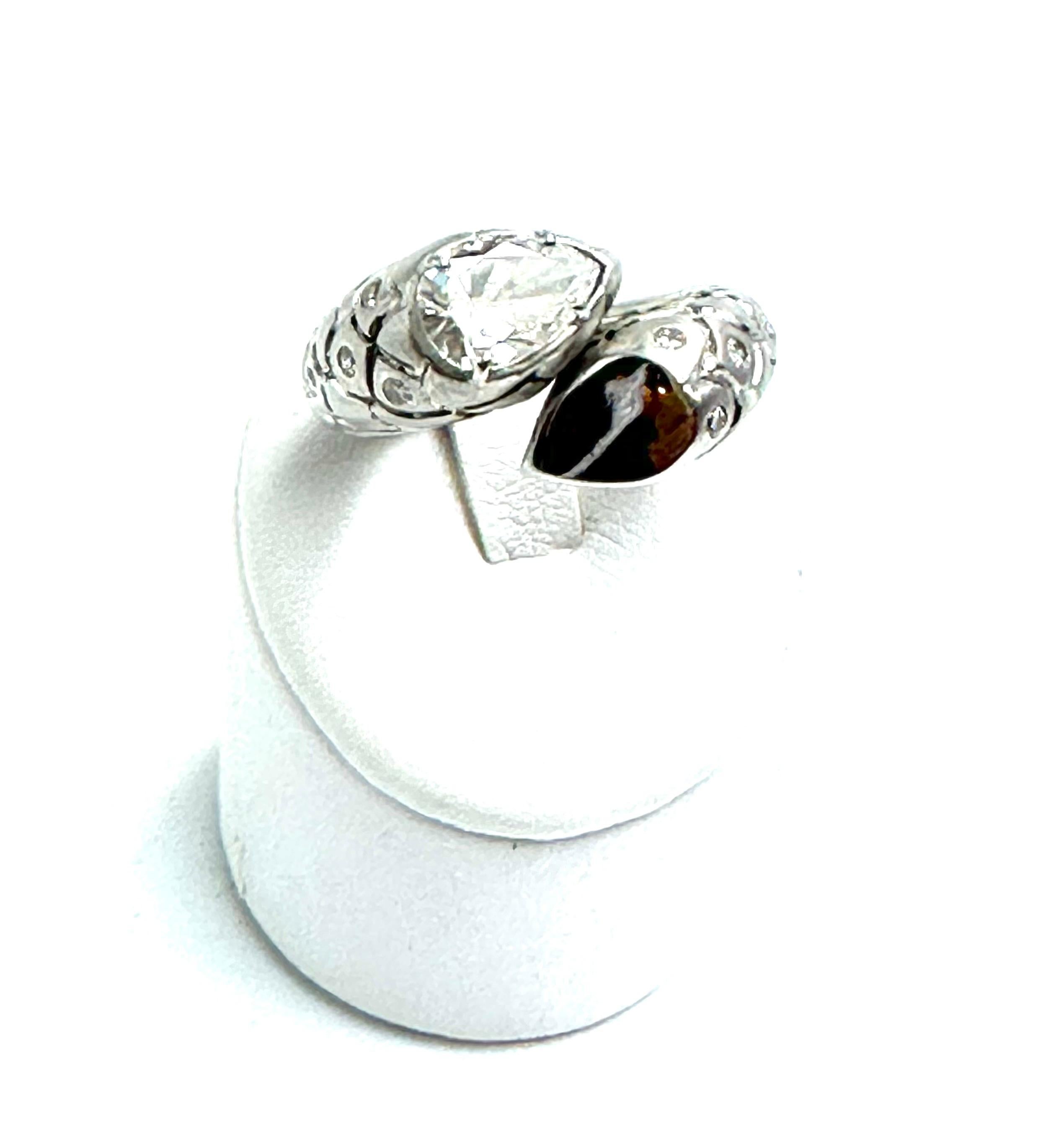 Women's or Men's Gorgeous Janesich diamond snake ring For Sale