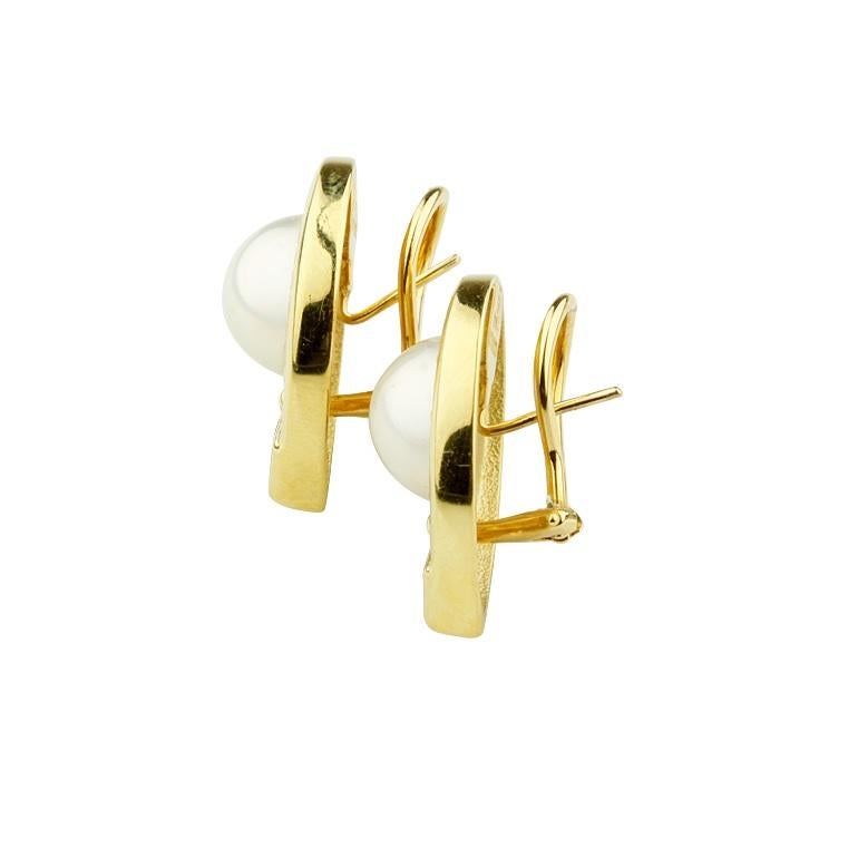 Etruscan Revival Gorgeous JJ Marco 18 Karat Gold Pearl and Pink Sapphire Etruscan Drop Earrings For Sale