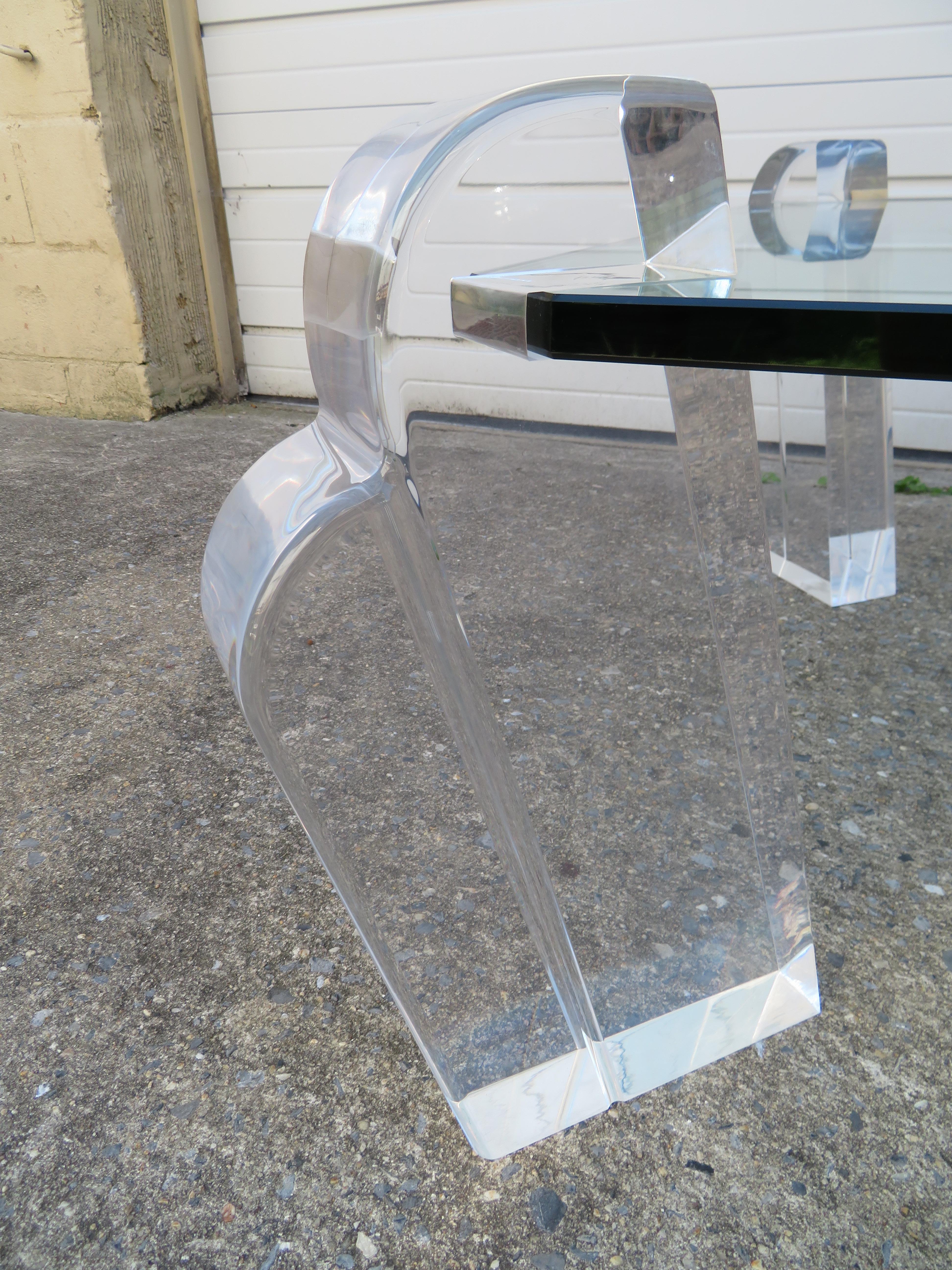 karl springer lucite coffee table