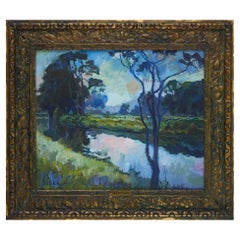 Magnifique peinture de paysage de Paul Nietsche, Irlande  Huile sur panneau, 1940
