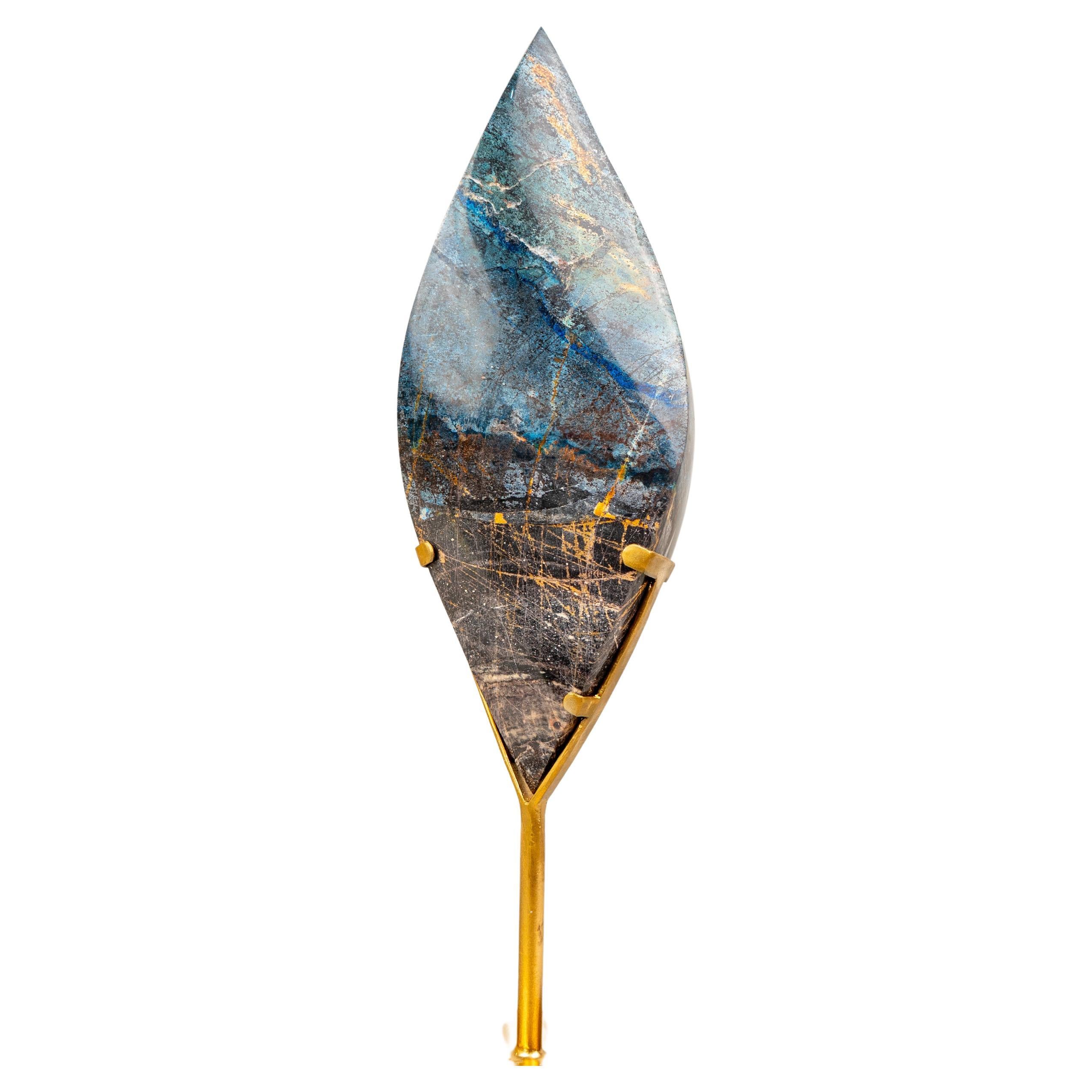Gorgeous Large 16" Natural Teal Blue Crystal Flame
