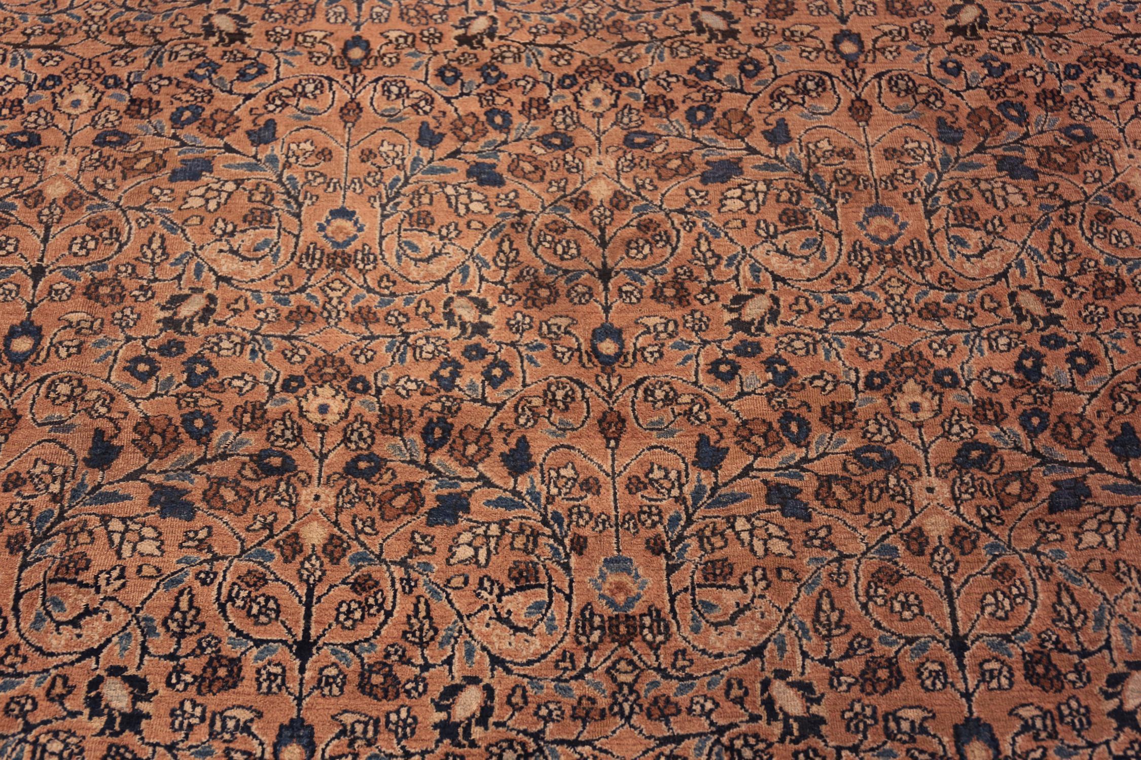 A Gorgeous Large Floral Antique Persian Khorassan Rug, country of origin: Persian Rugs, Circa date: 1920