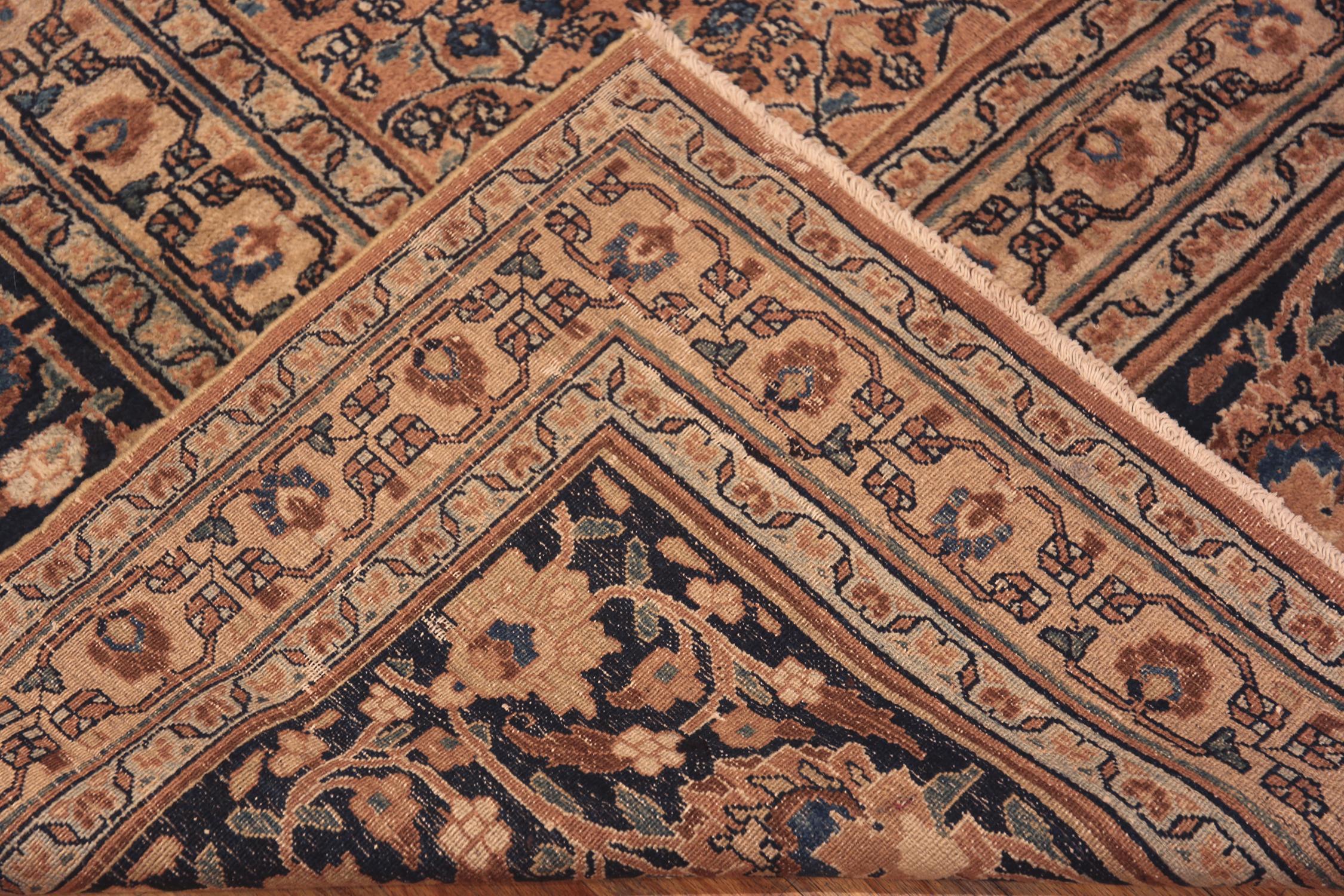 Noué à la main Magnifique tapis persan Khorassan ancien à fleurs 10'7
