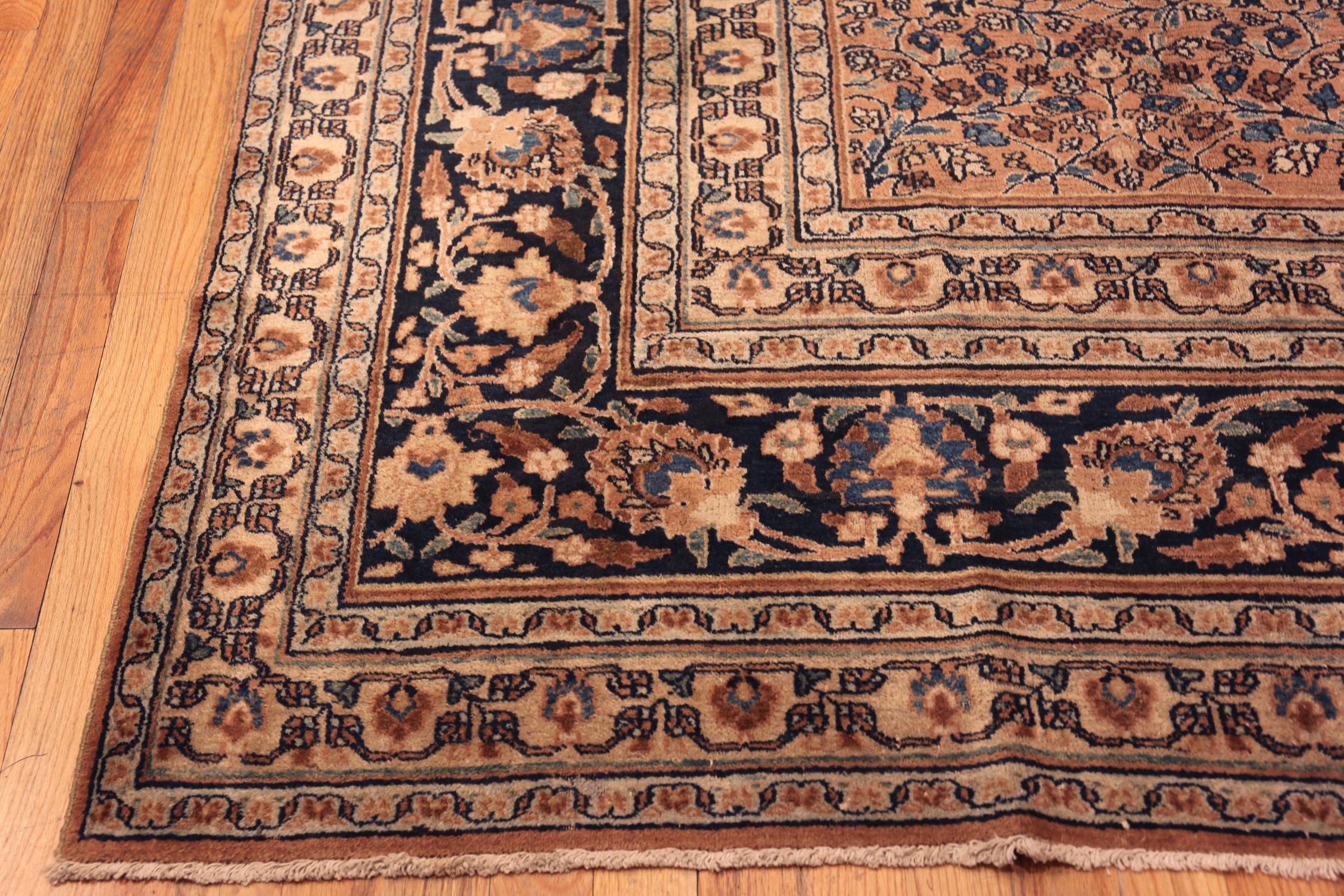 Wool Gorgeous Large Floral Antique Persian Khorassan Rug 10'7
